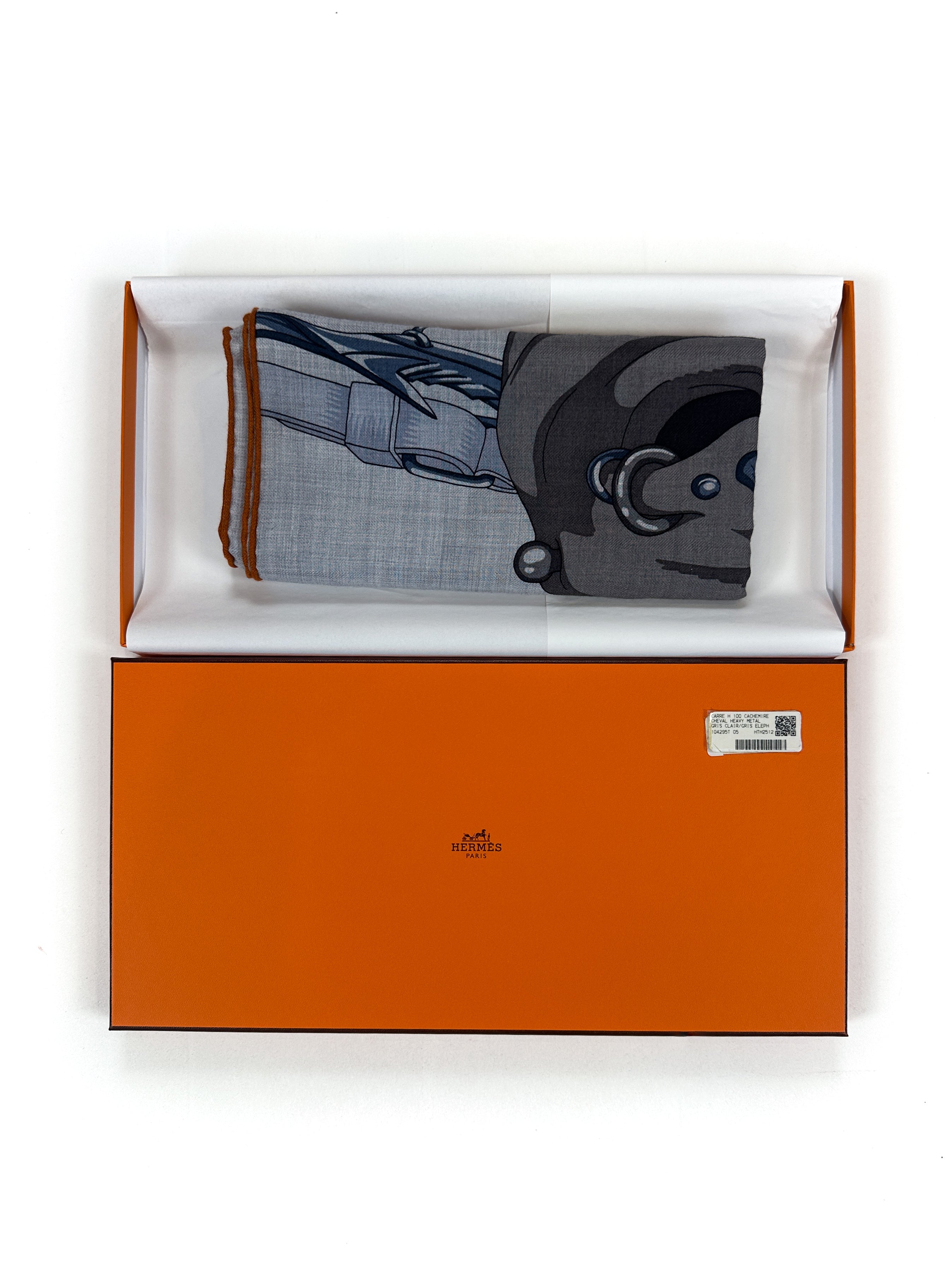 Hermès Cheval Heavy Metal Cashmere Silk 100