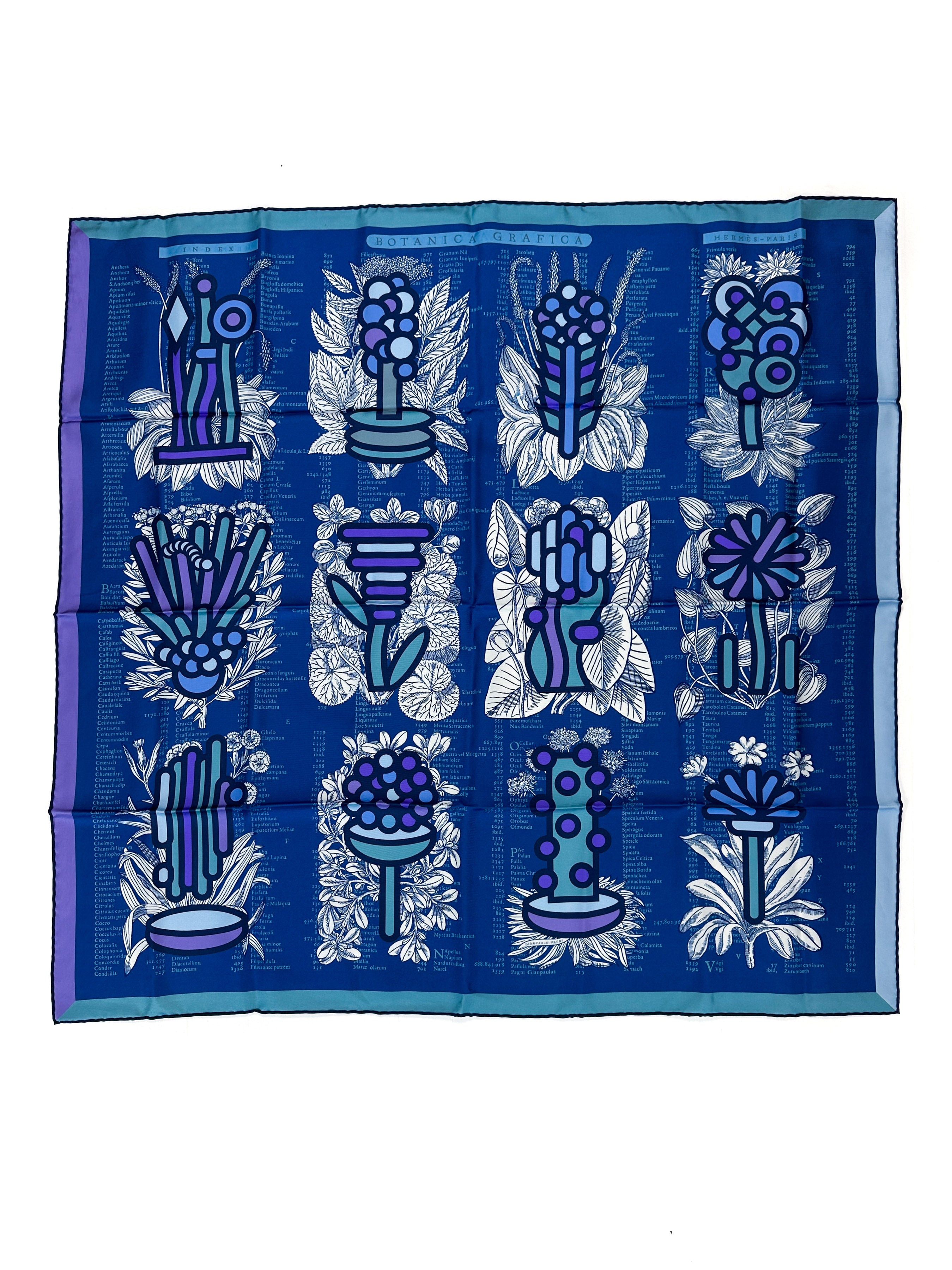 Hermès Botanica Grafica Double Face 90