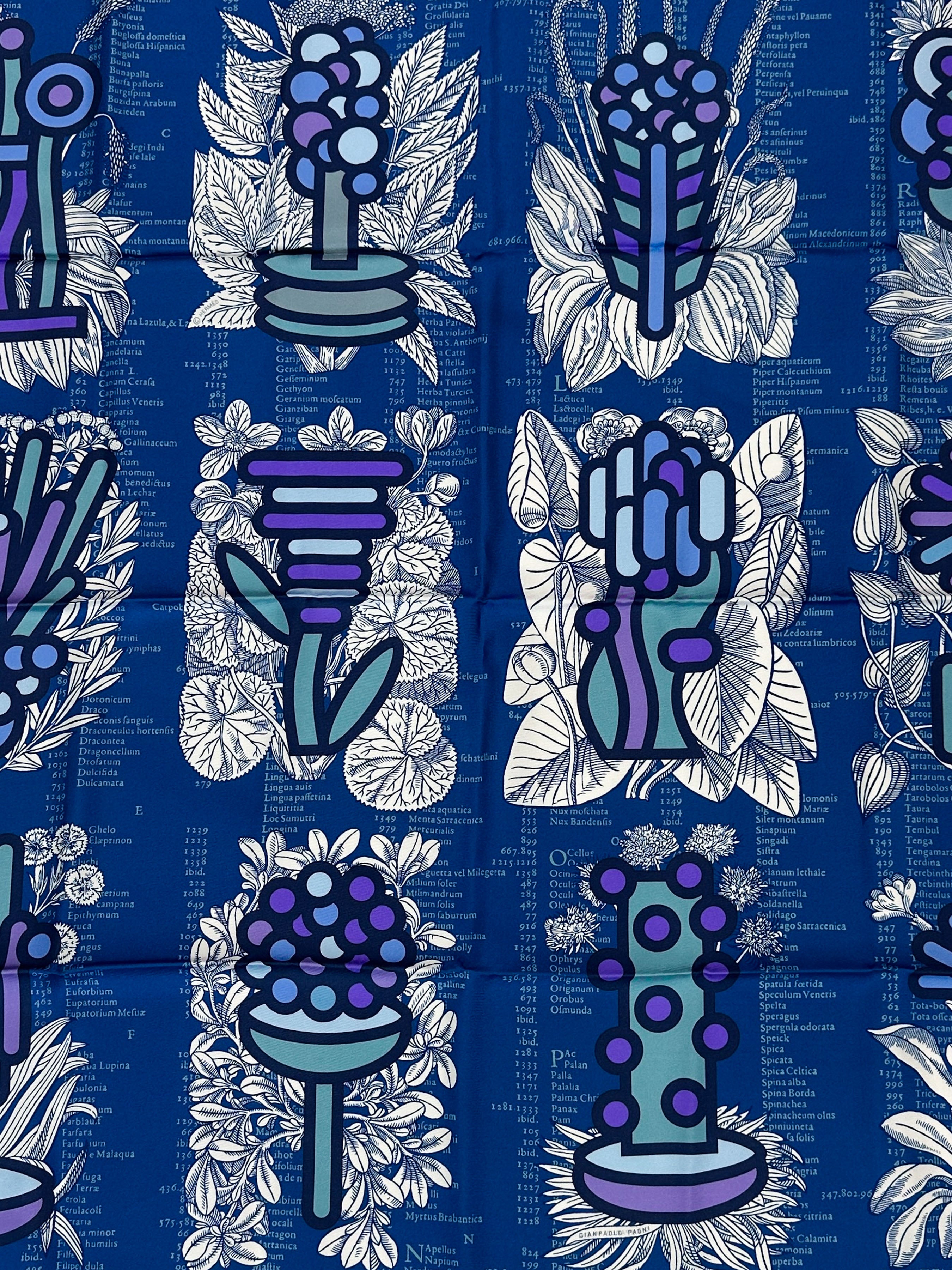 Hermès Botanica Grafica Double Face 90