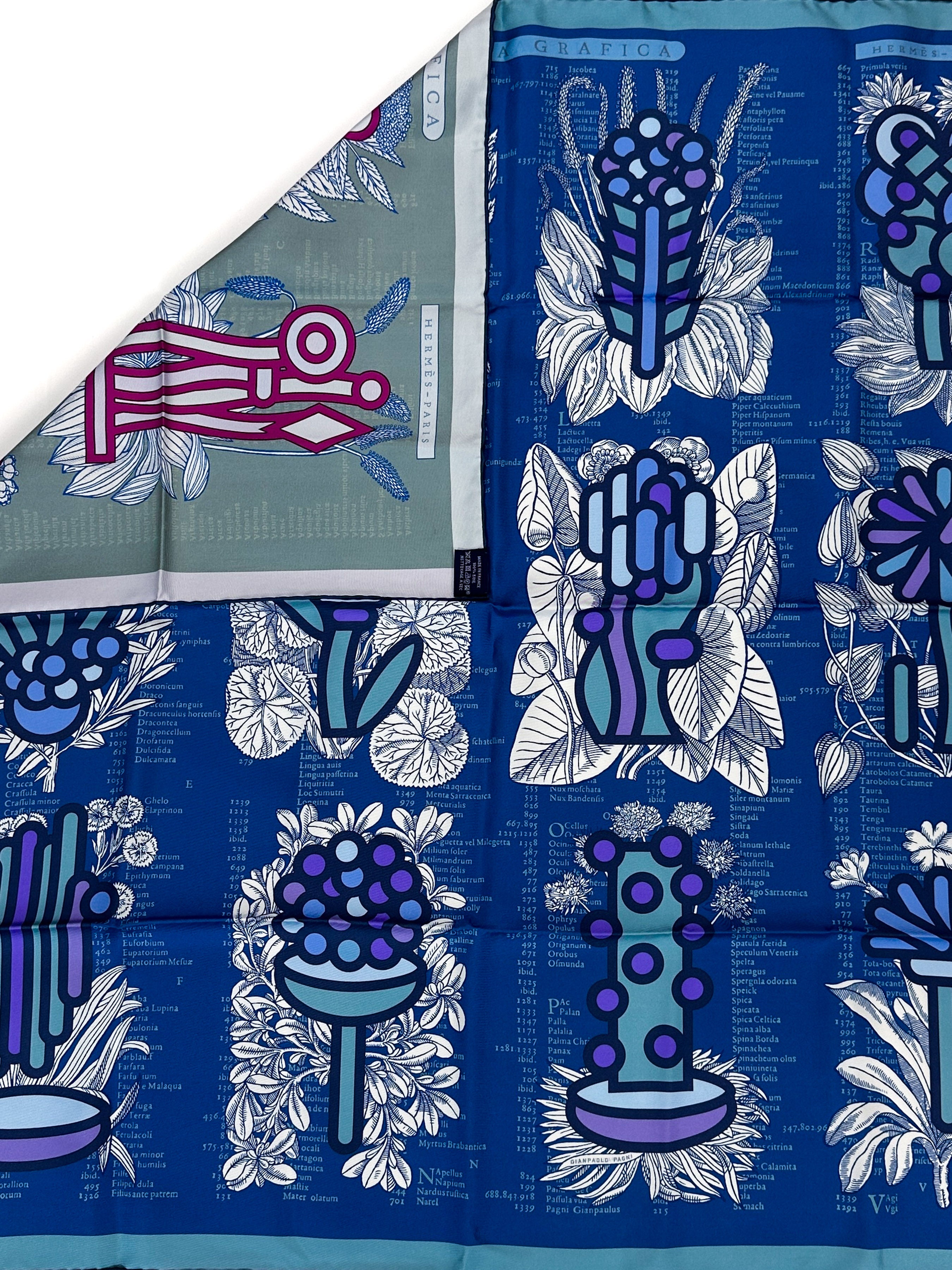 Hermès Botanica Grafica Double Face 90