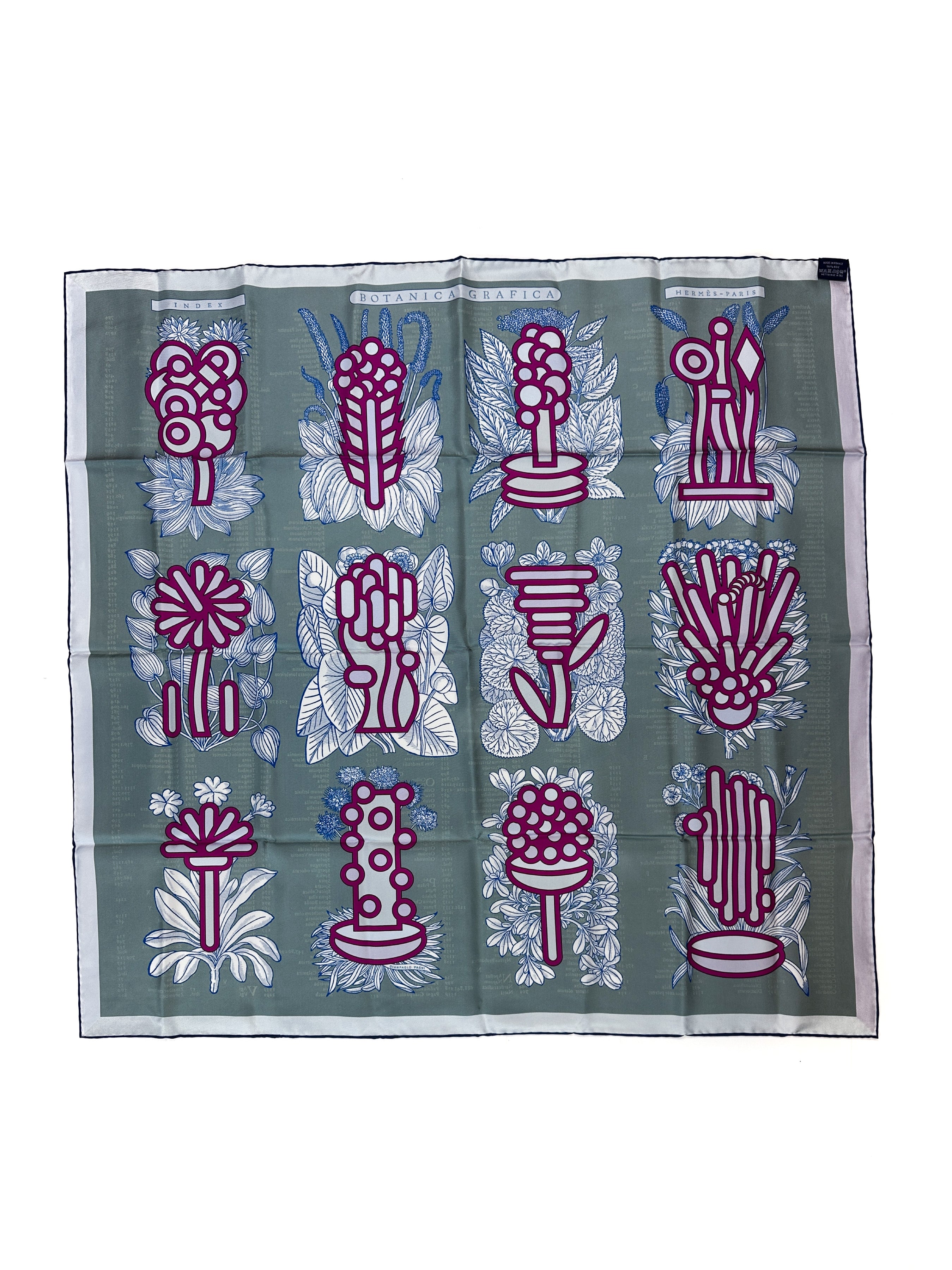Hermès Botanica Grafica Double Face 90
