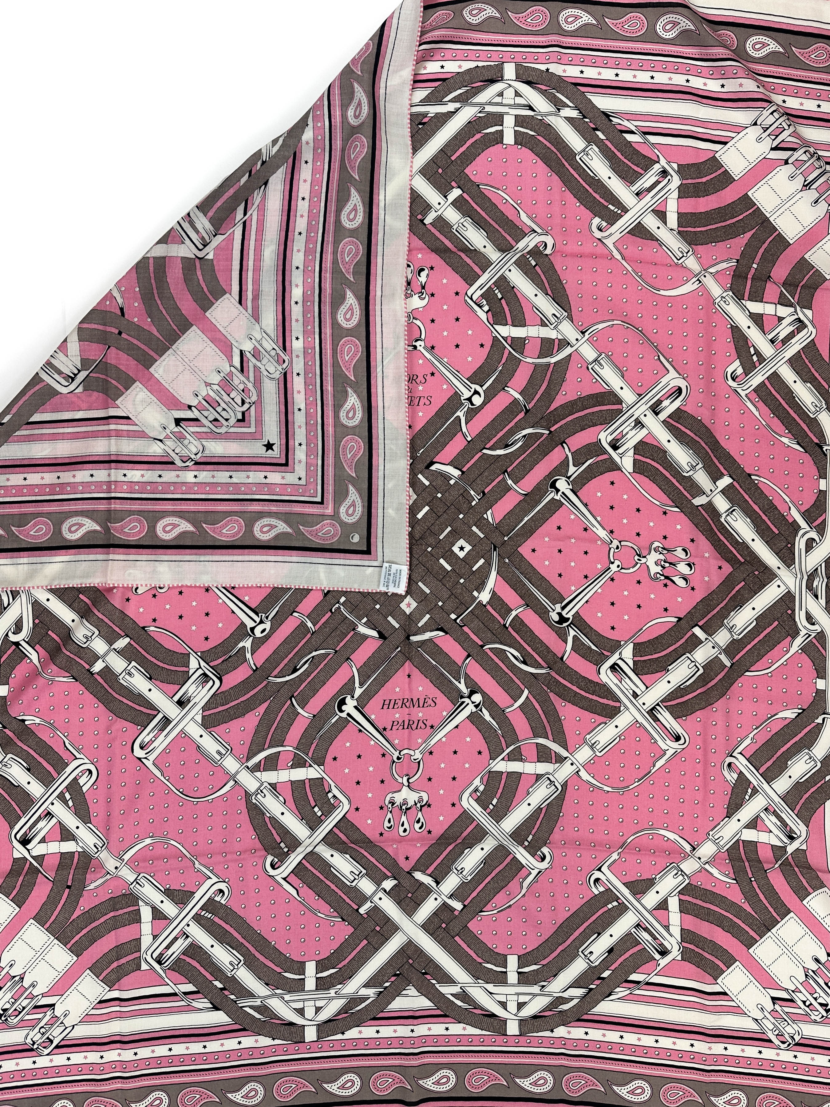 Hermès Mors à Jouets Bandana Cashmere Silk 140