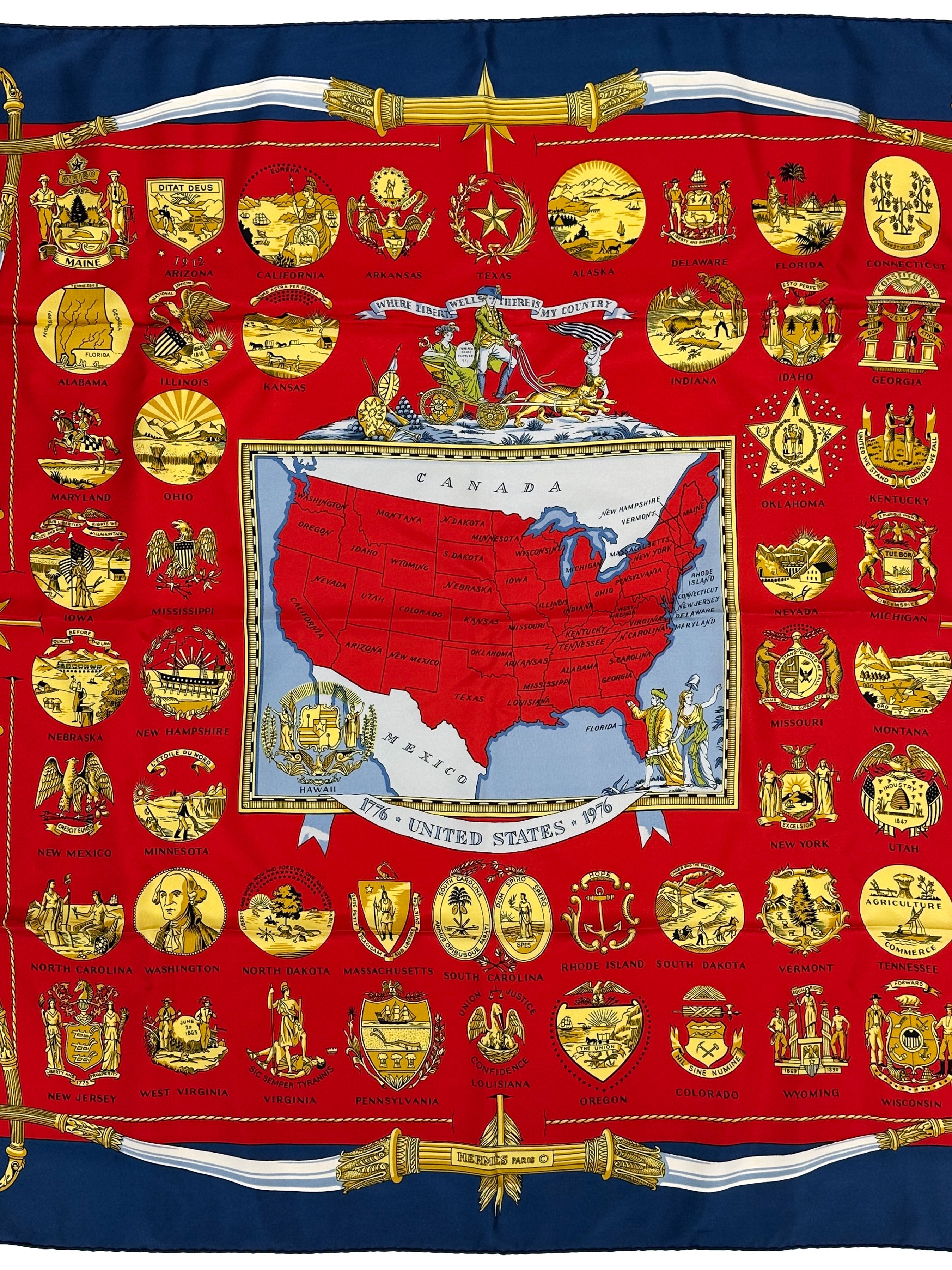 Hermès Special Edition 1976 Bicentenary Arms Of The United States 90