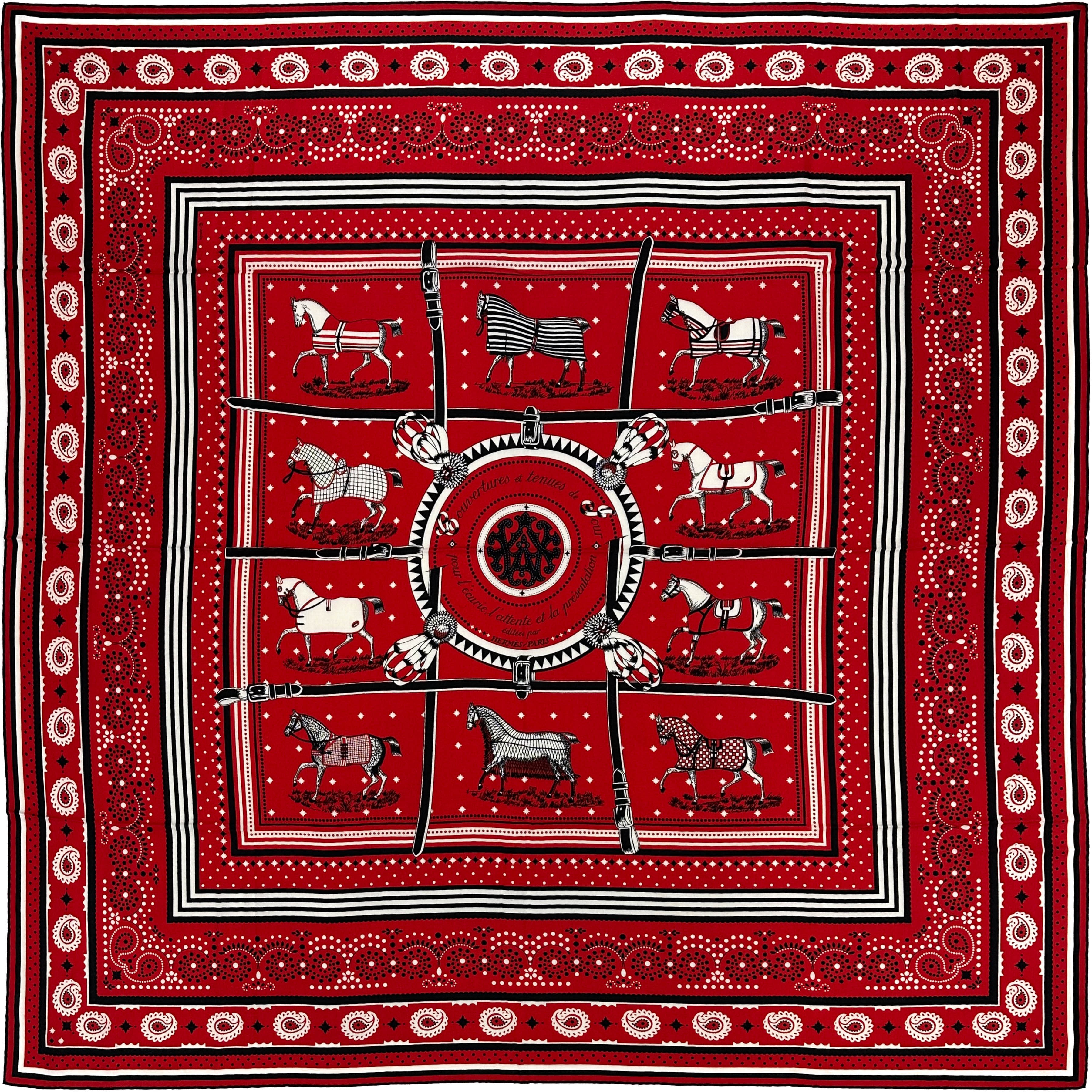 Hermès Couvertures et Tenues de Jour Bandana Cashmere Silk 140