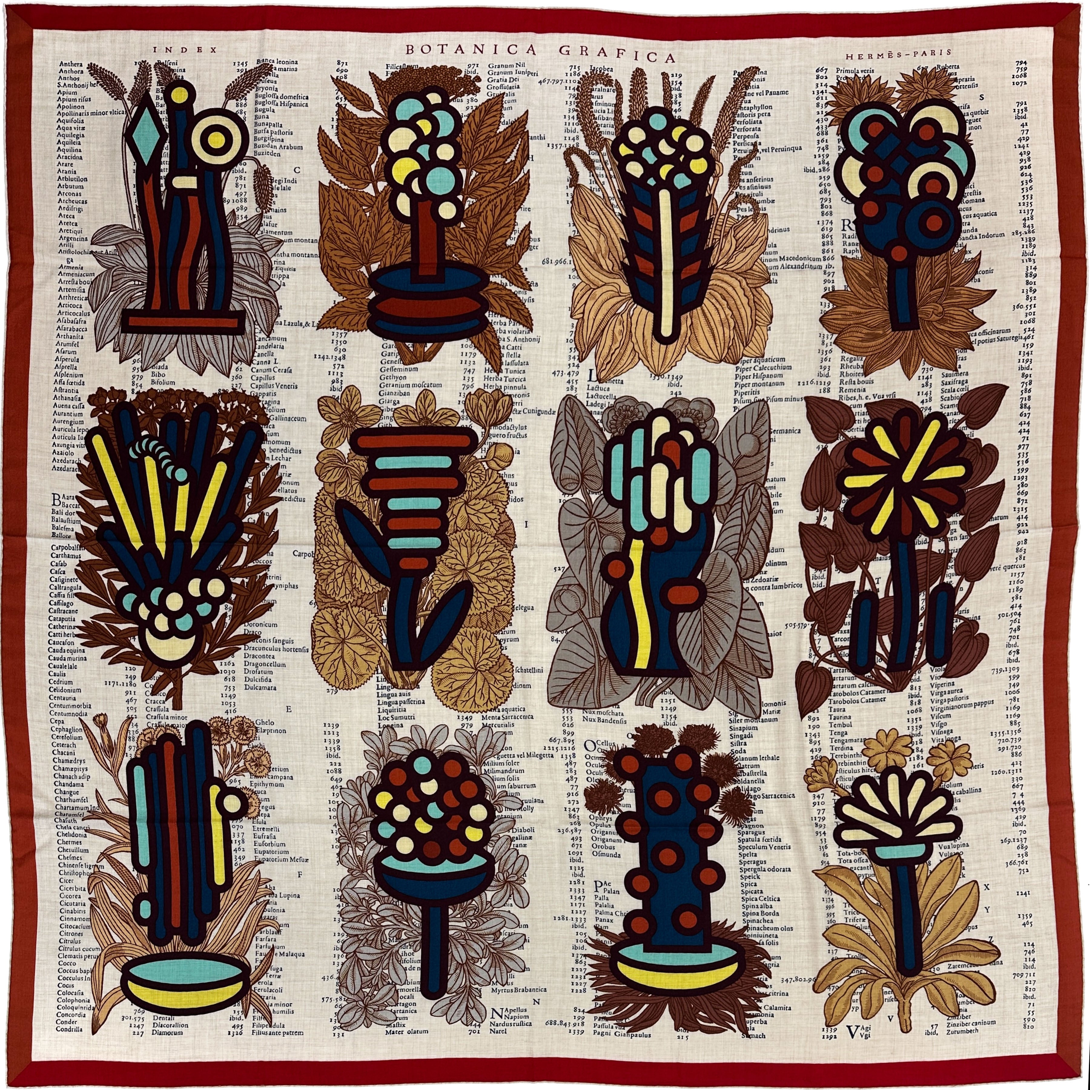 Hermès Botanica Grafica Cashmere Silk 140