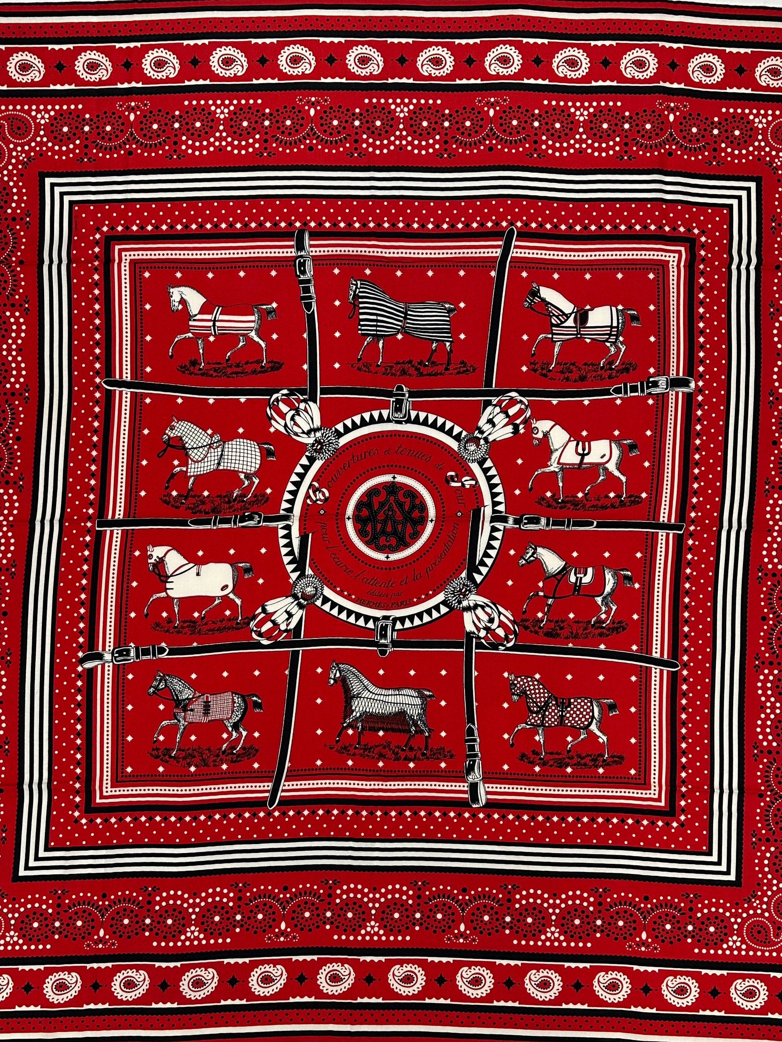 Hermès Couvertures et Tenues de Jour Bandana Cashmere Silk 140