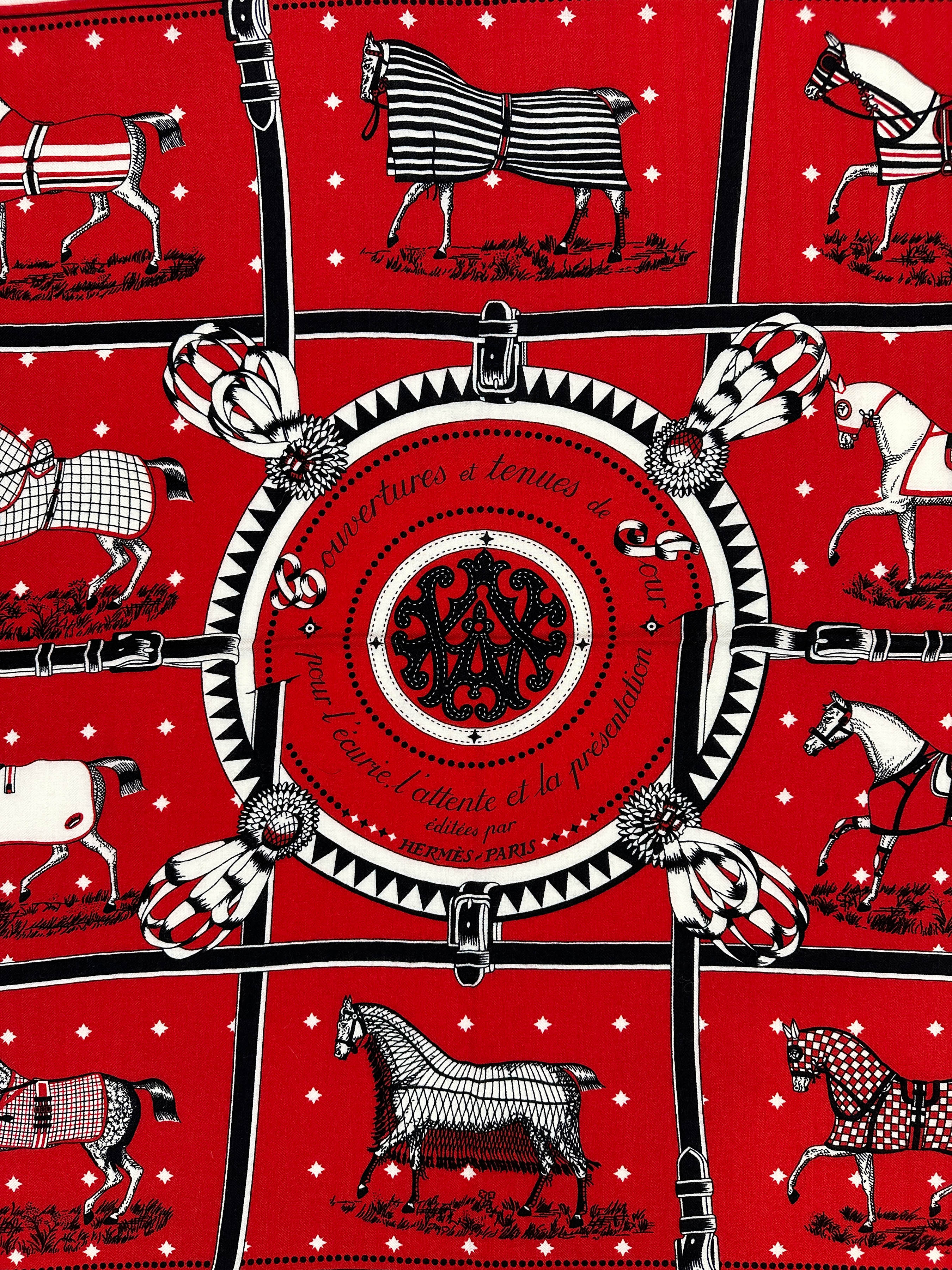 Hermès Couvertures et Tenues de Jour Bandana Cashmere Silk 140