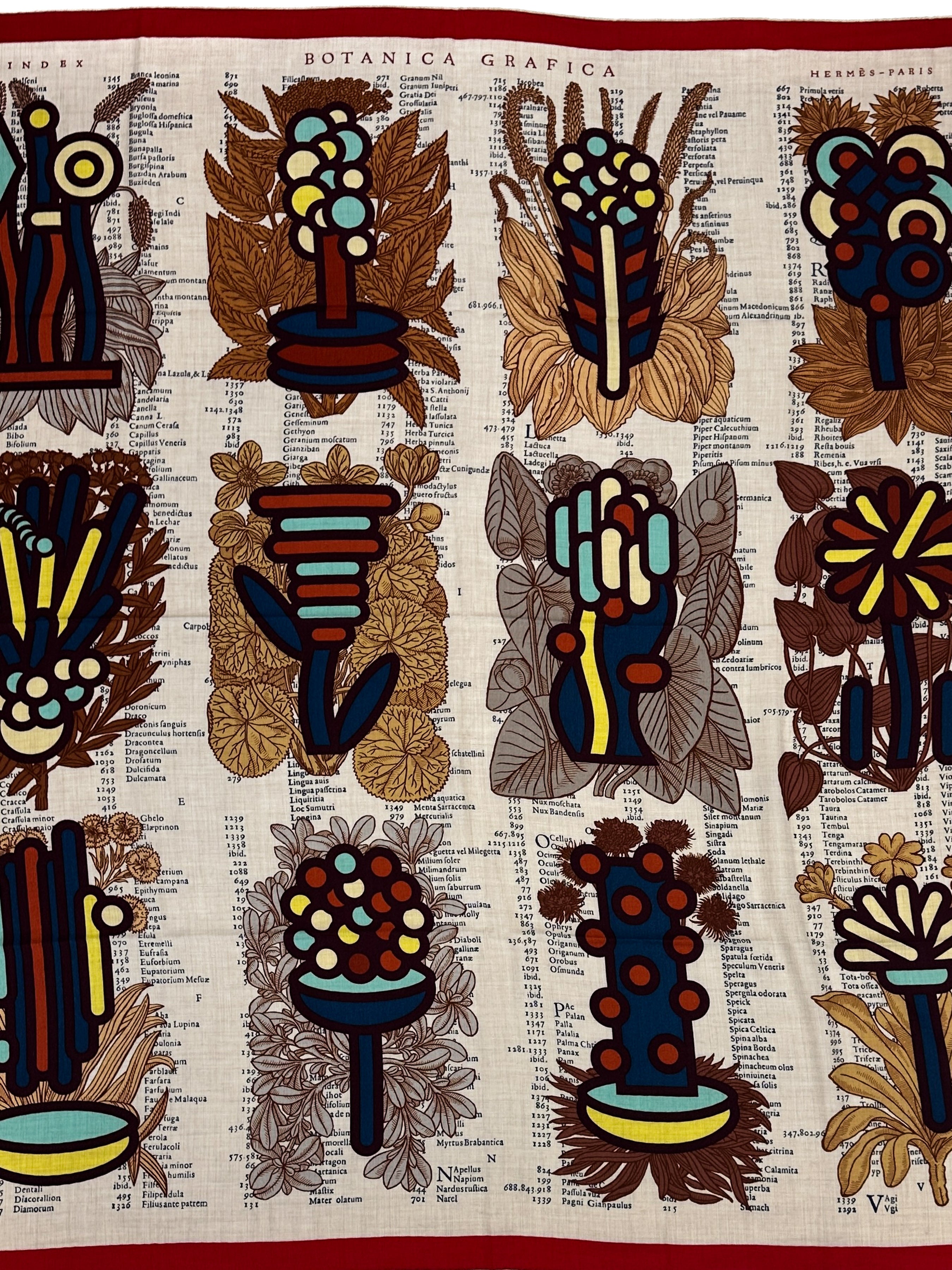 Hermès Botanica Grafica Cashmere Silk 140