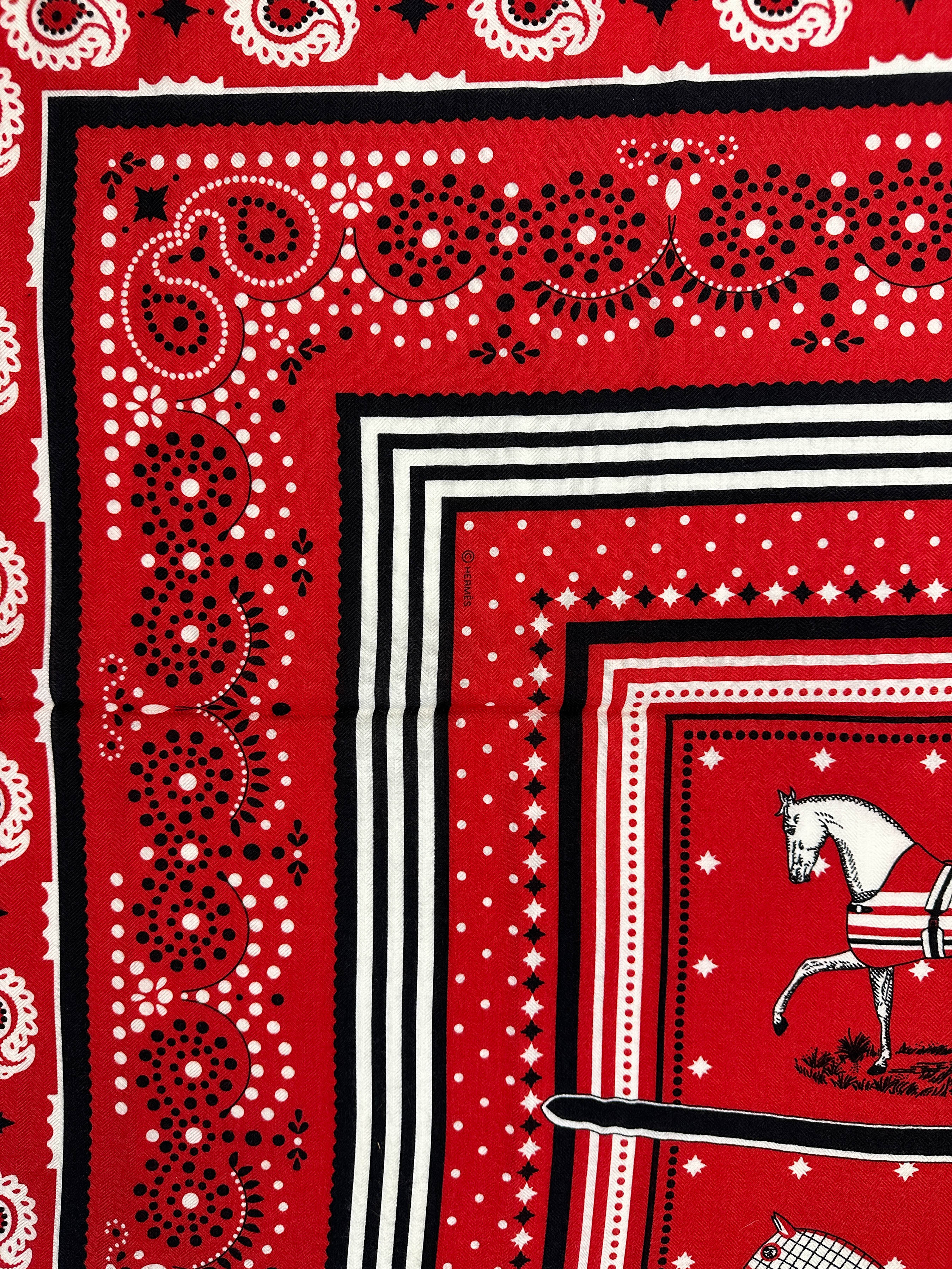 Hermès Couvertures et Tenues de Jour Bandana Cashmere Silk 140