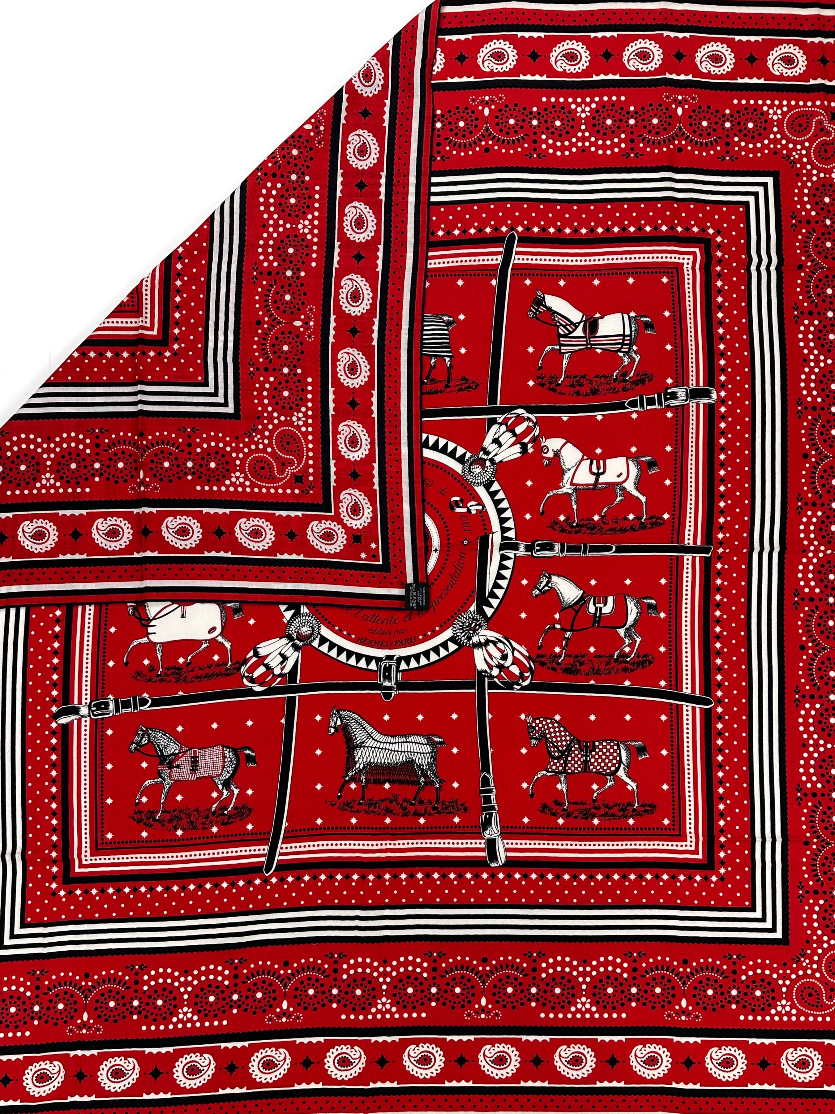 Hermès Couvertures et Tenues de Jour Bandana Cashmere Silk 140