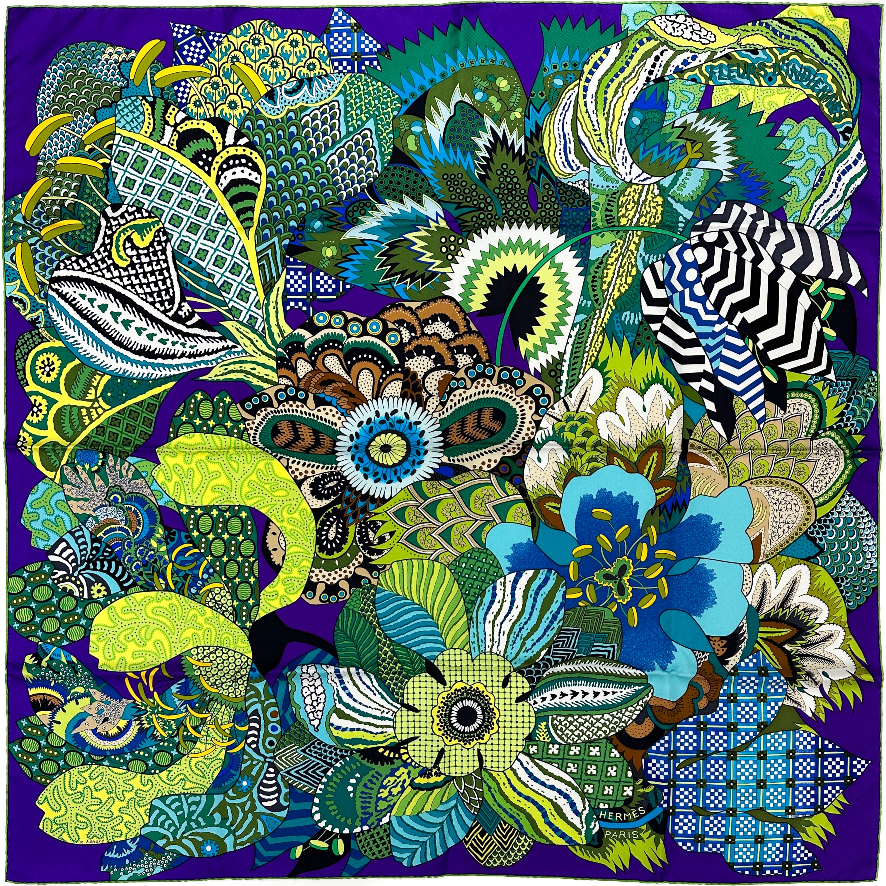 Hermès Fleurs d'indiennes 90