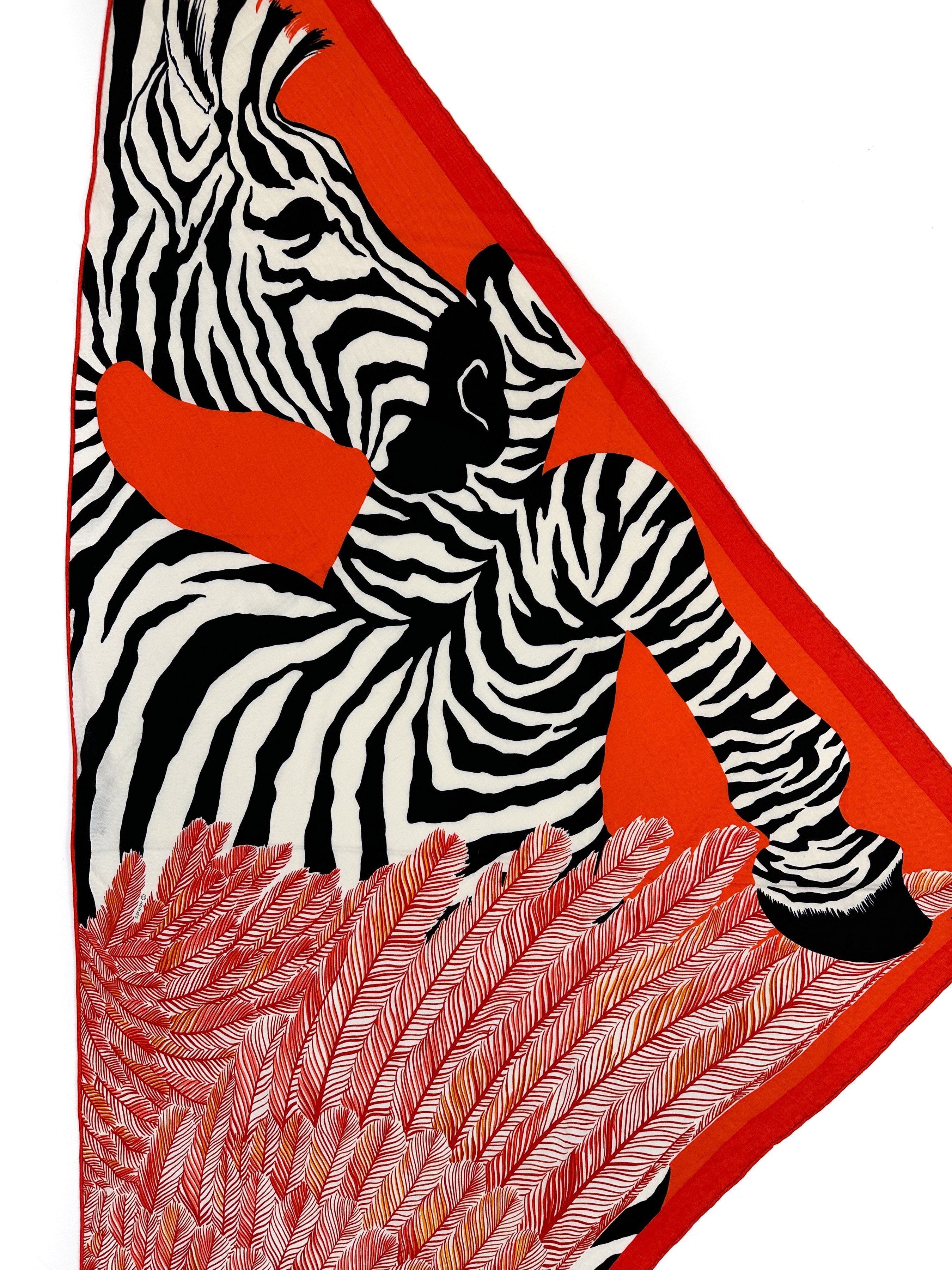 HERMES カレ45 ZEBRA PEGASUS ゼブラペガサス プチカレ Hermes Scarf Zebra Pegasus Alice Shirley Animal Stole Wine Red
