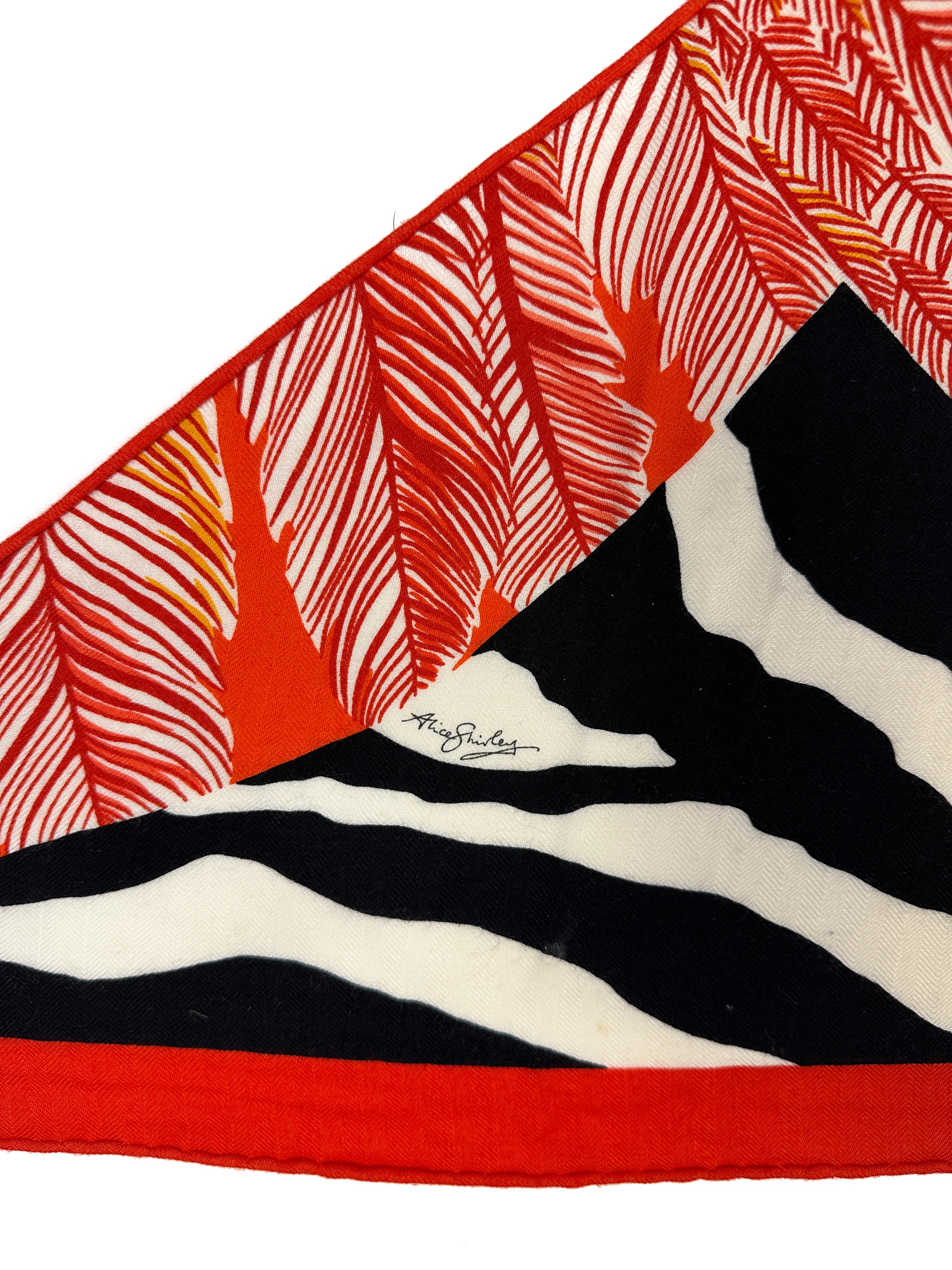 Hermès Zebra Pegasus Cashmere Silk Giant Triangle