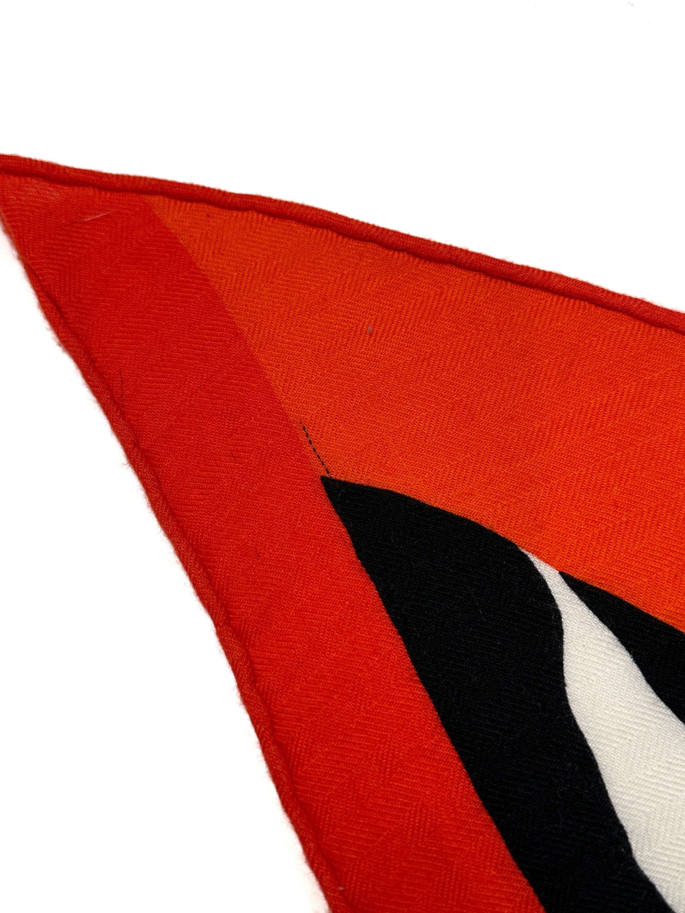 Hermès Zebra Pegasus Cashmere Silk Giant Triangle