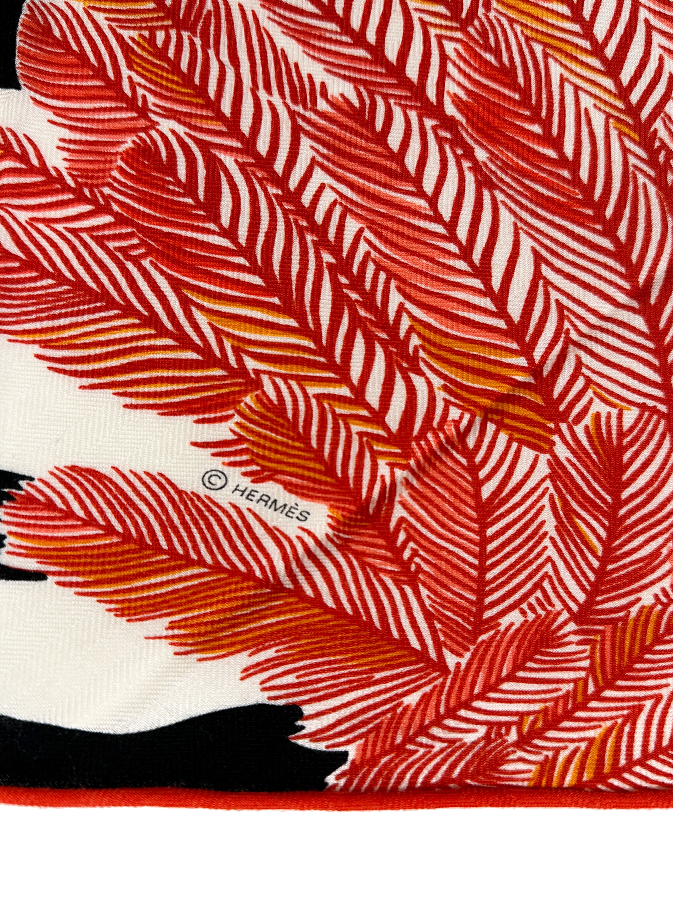 Hermès Zebra Pegasus Cashmere Silk Giant Triangle