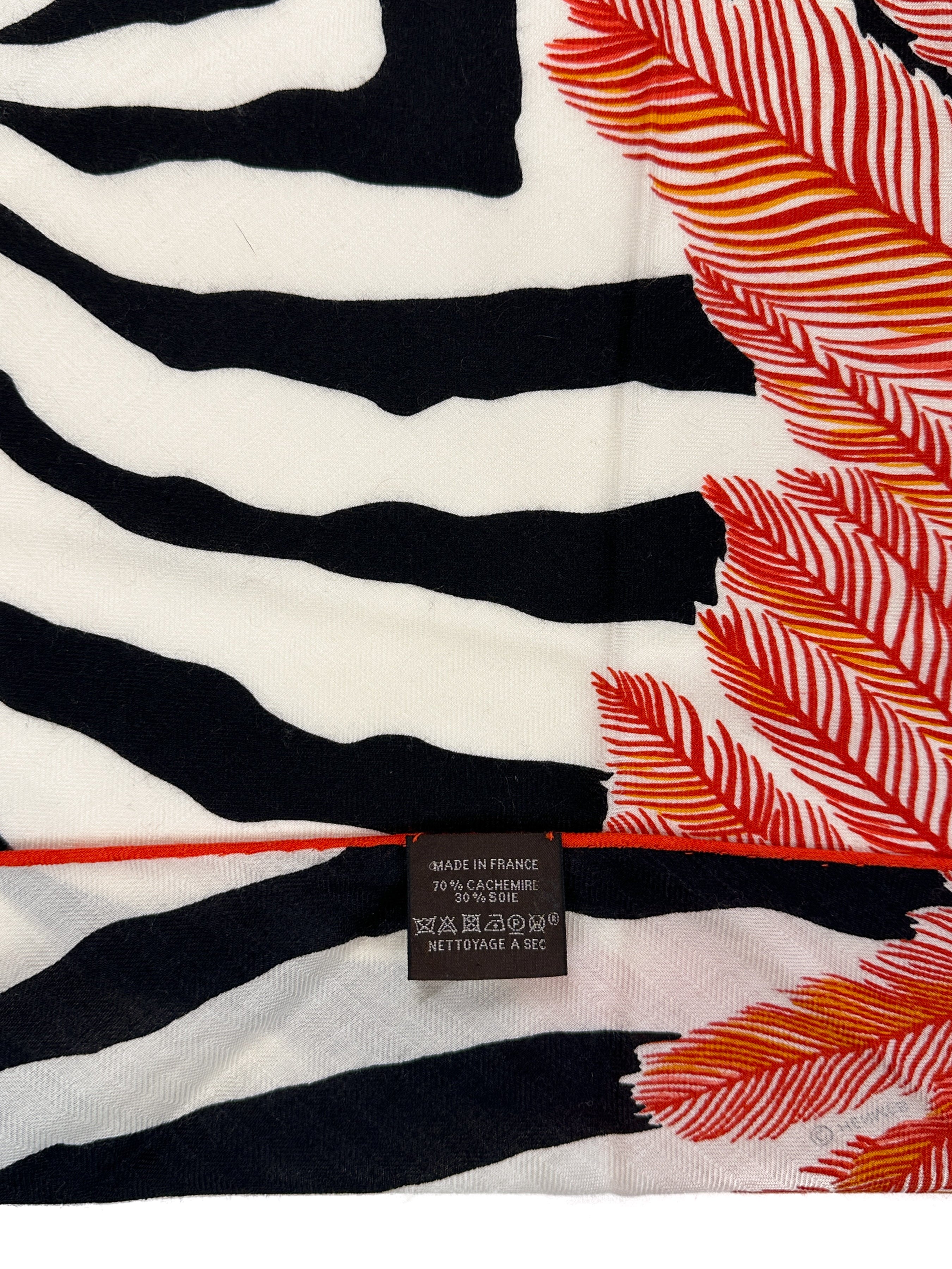 Hermès Zebra Pegasus Cashmere Silk Giant Triangle