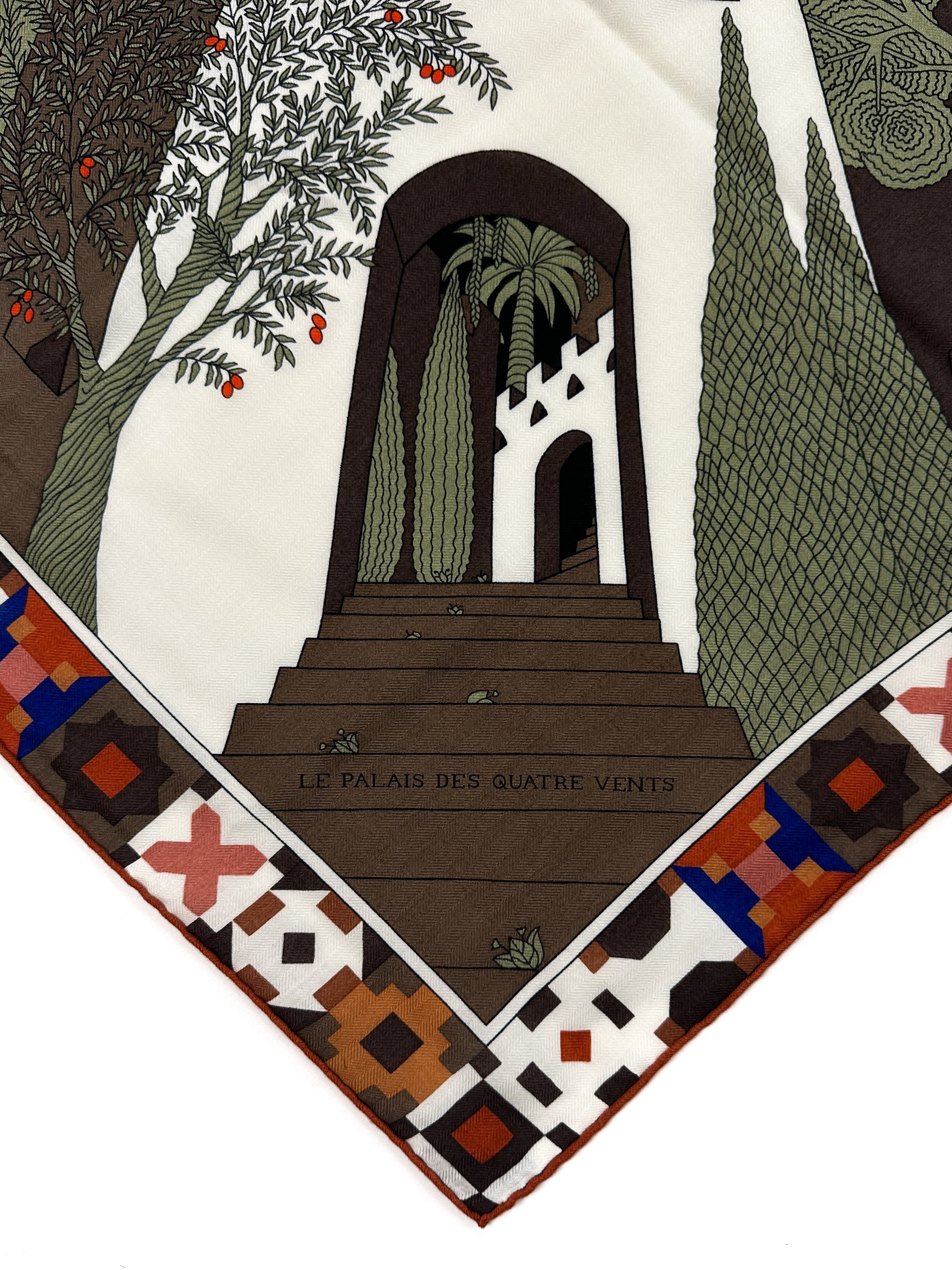 Hermès Le Palais des Quatre Vents Cashmere Silk 140