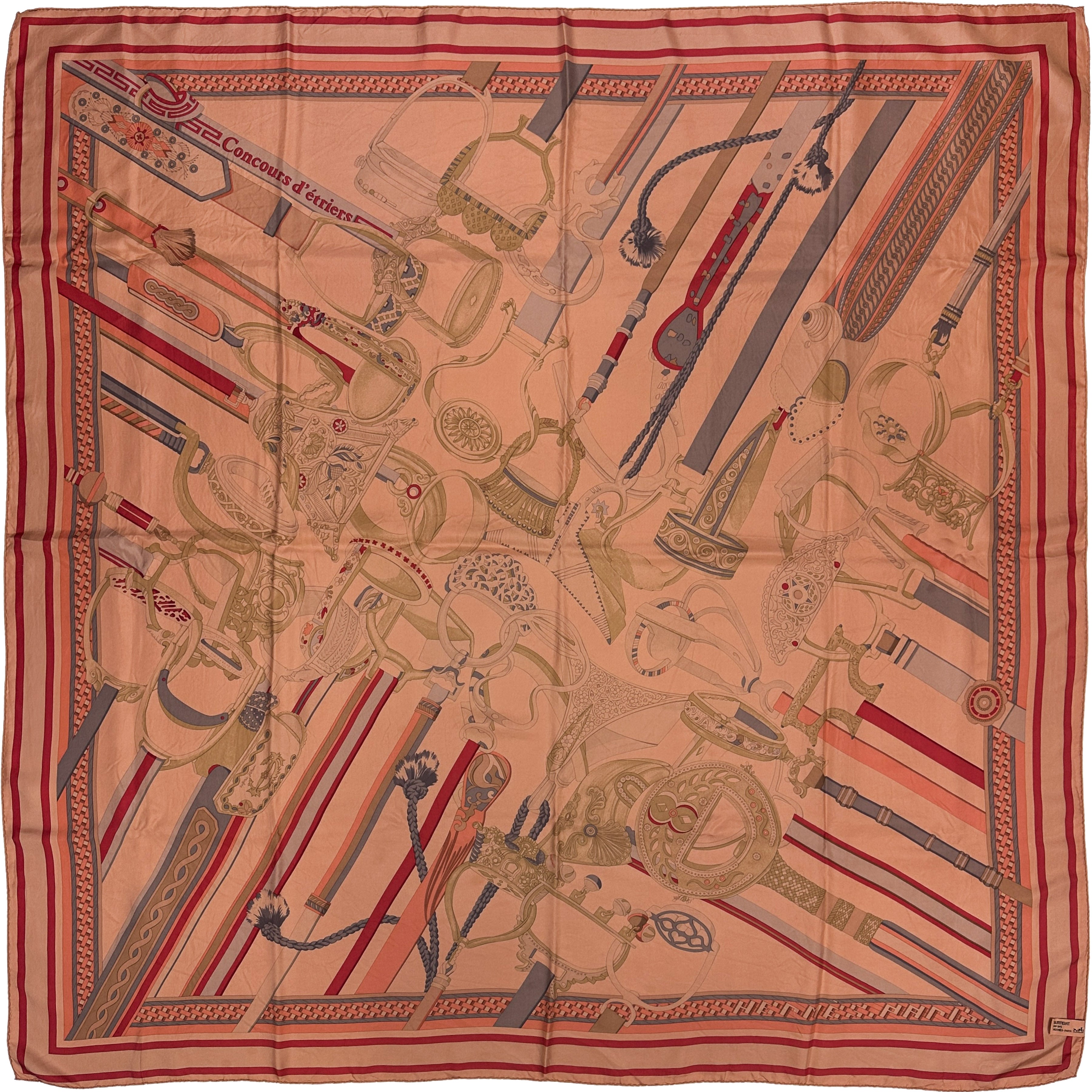 Hermès Concours d'étriers Dip Dye Silk 140