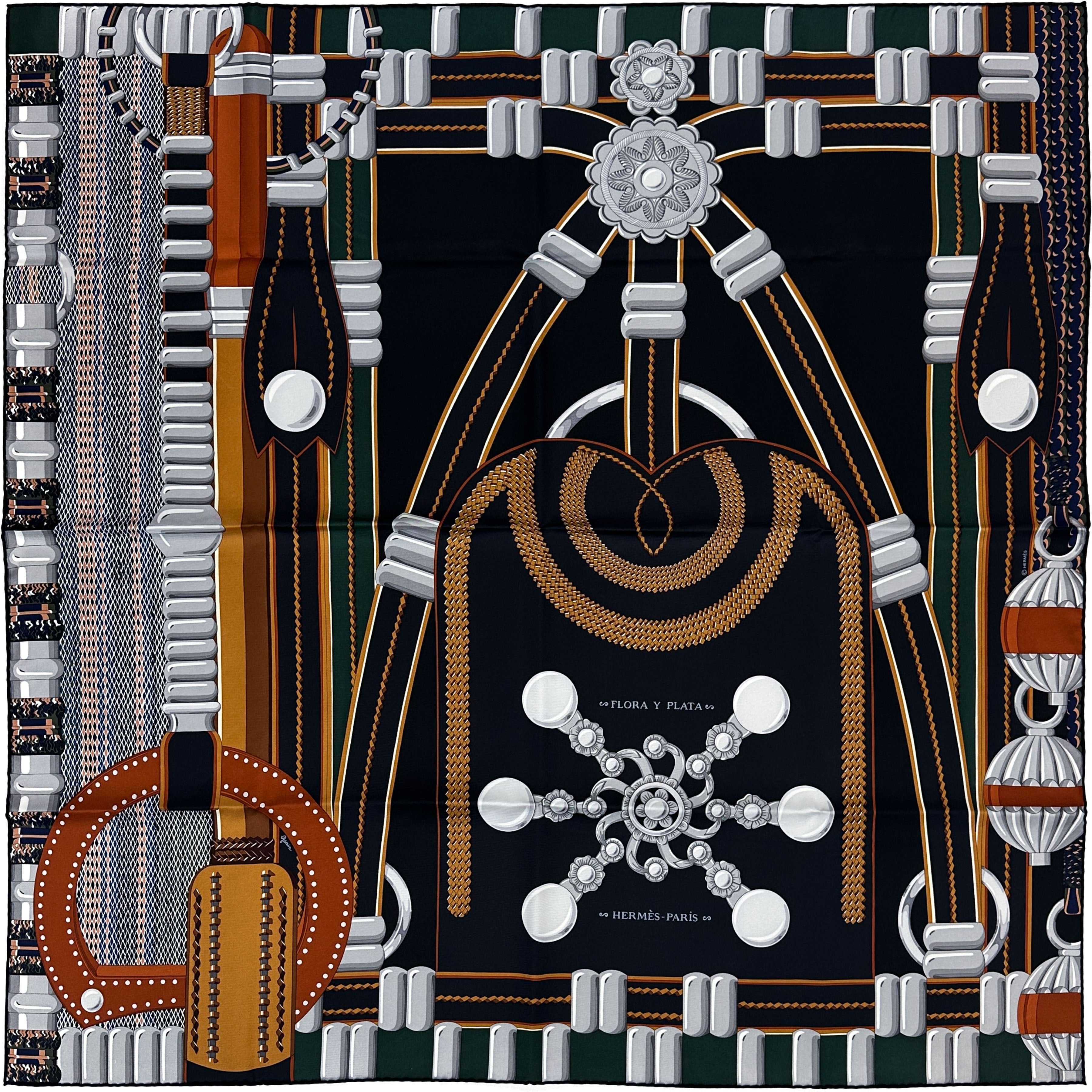 Hermès Flora y Plata 90