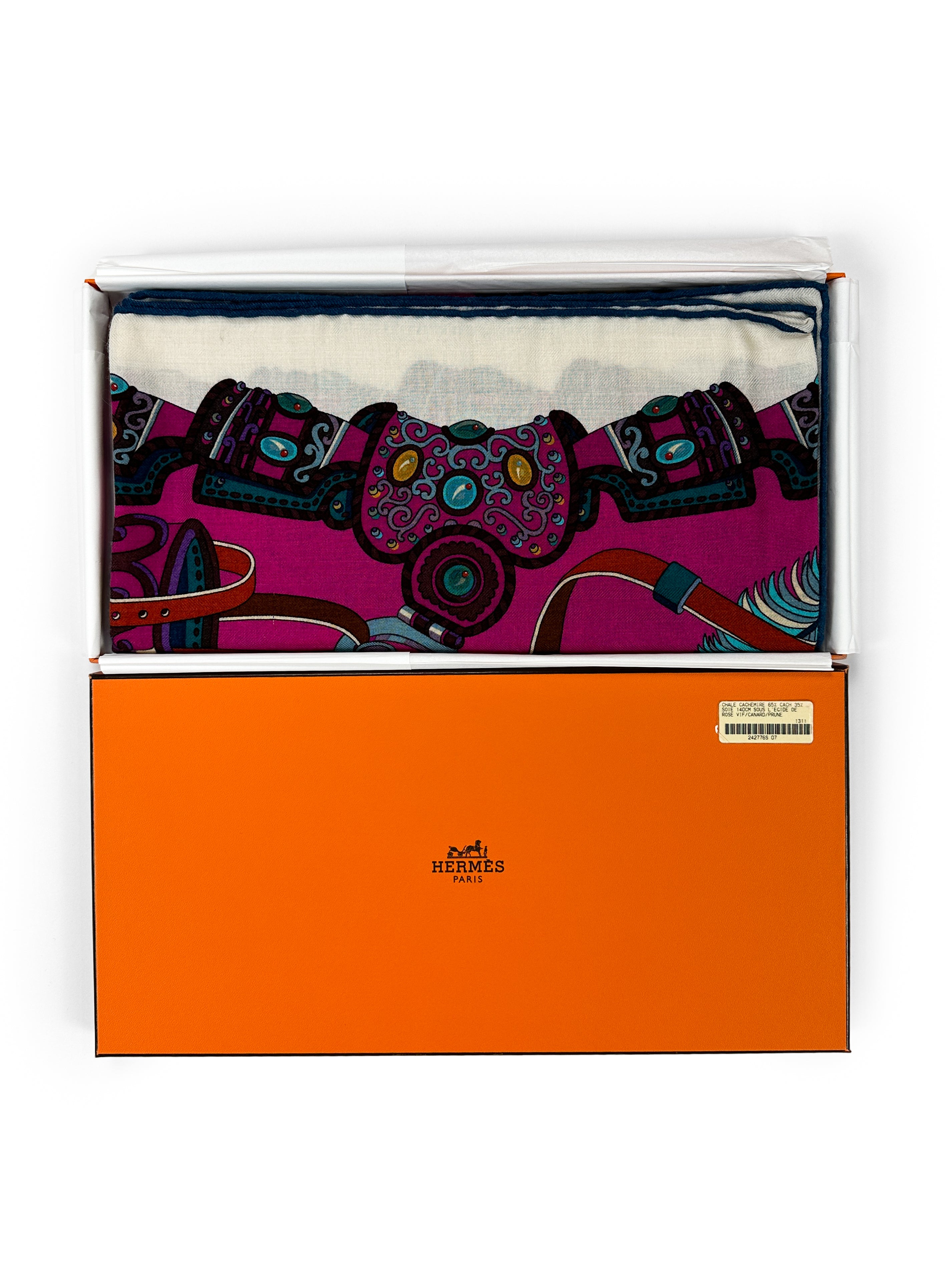 Hermès Sous L'Egide de Mars Cashmere Silk 140