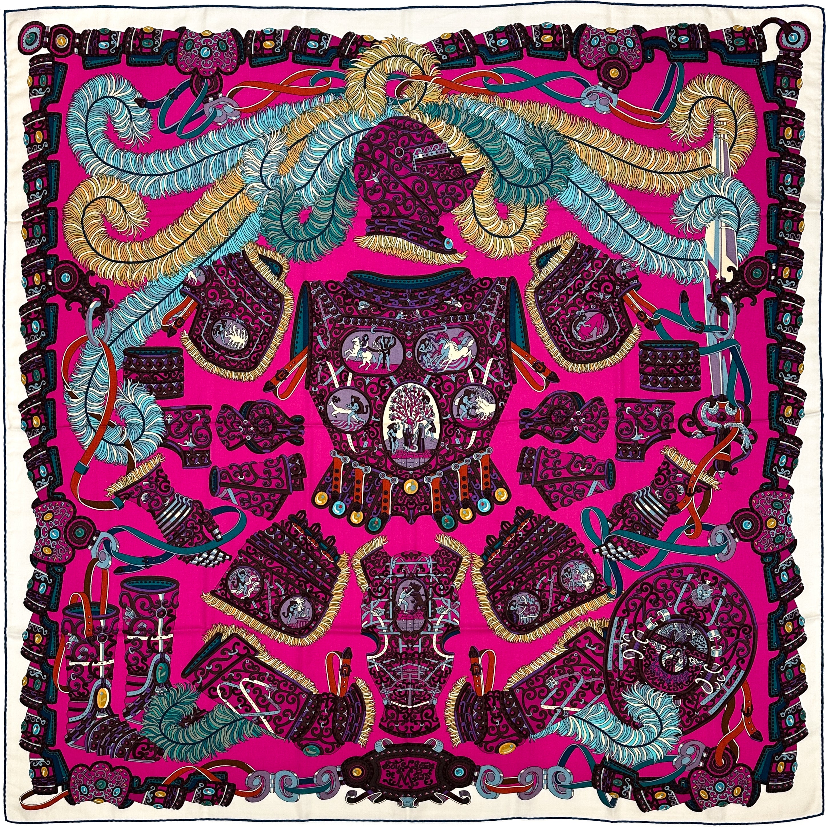 Hermès Sous L'Egide de Mars Cashmere Silk 140