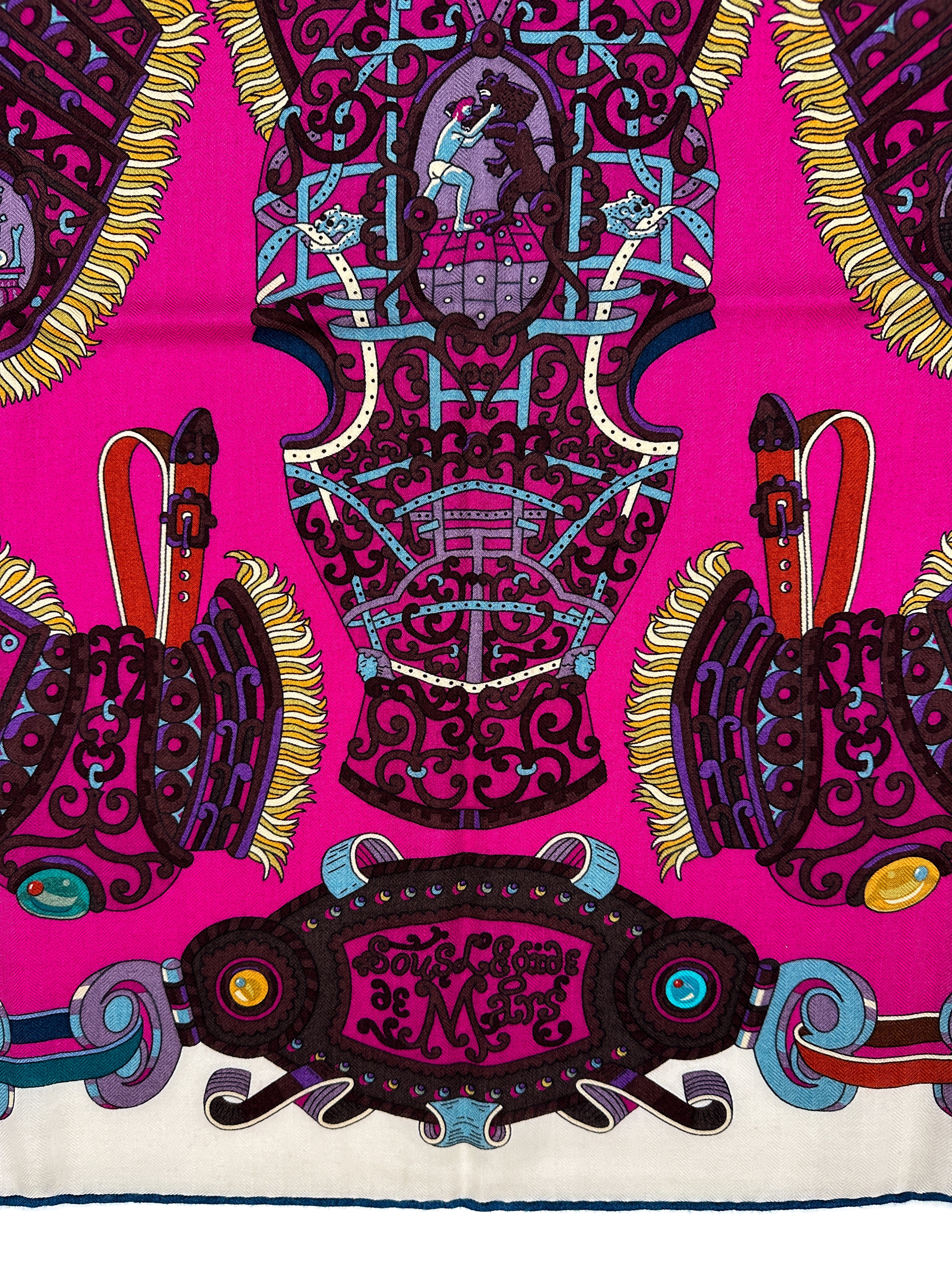 Hermès Sous L'Egide de Mars Cashmere Silk 140