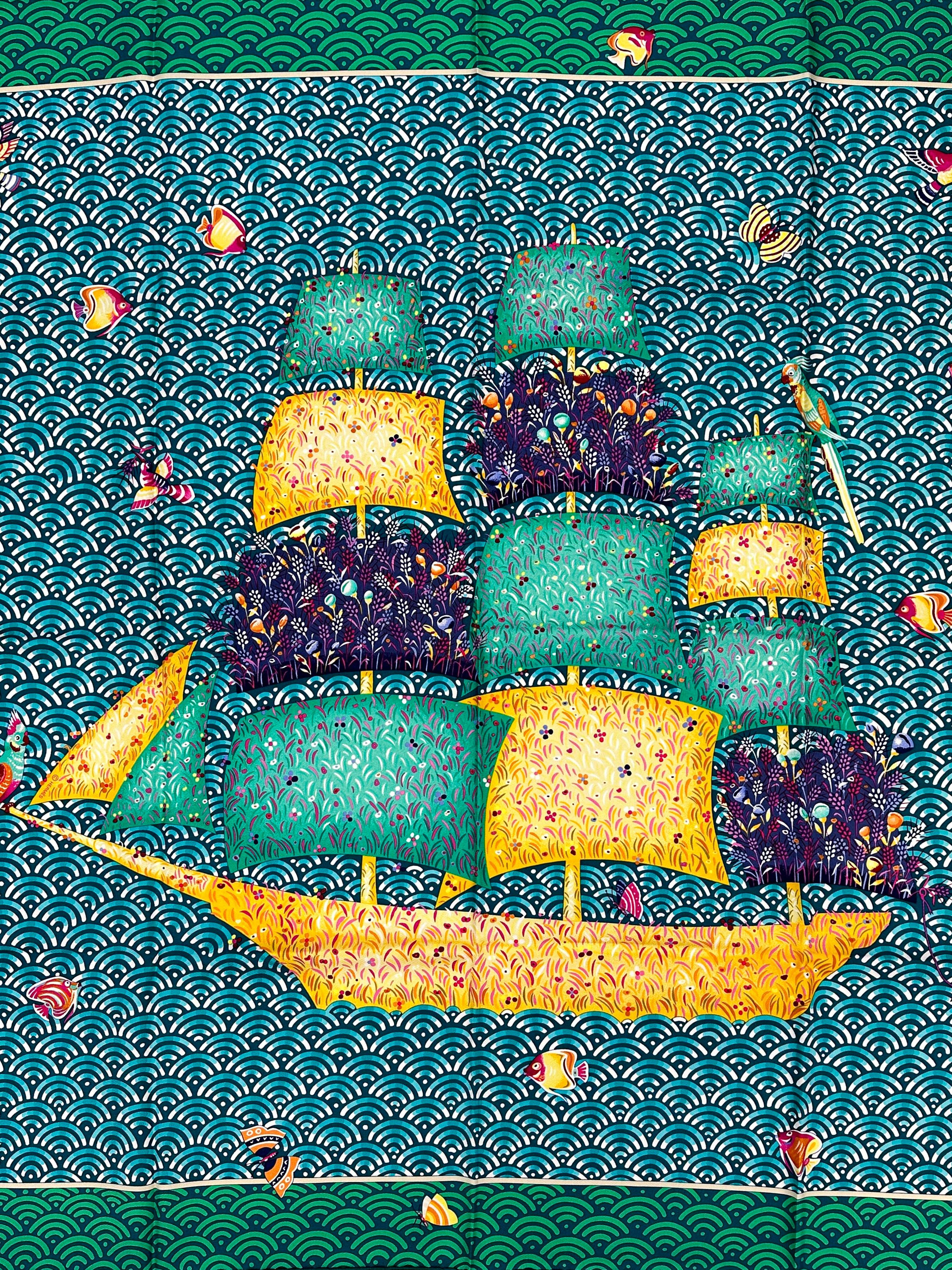 Hermès Bateau Fleuri 90