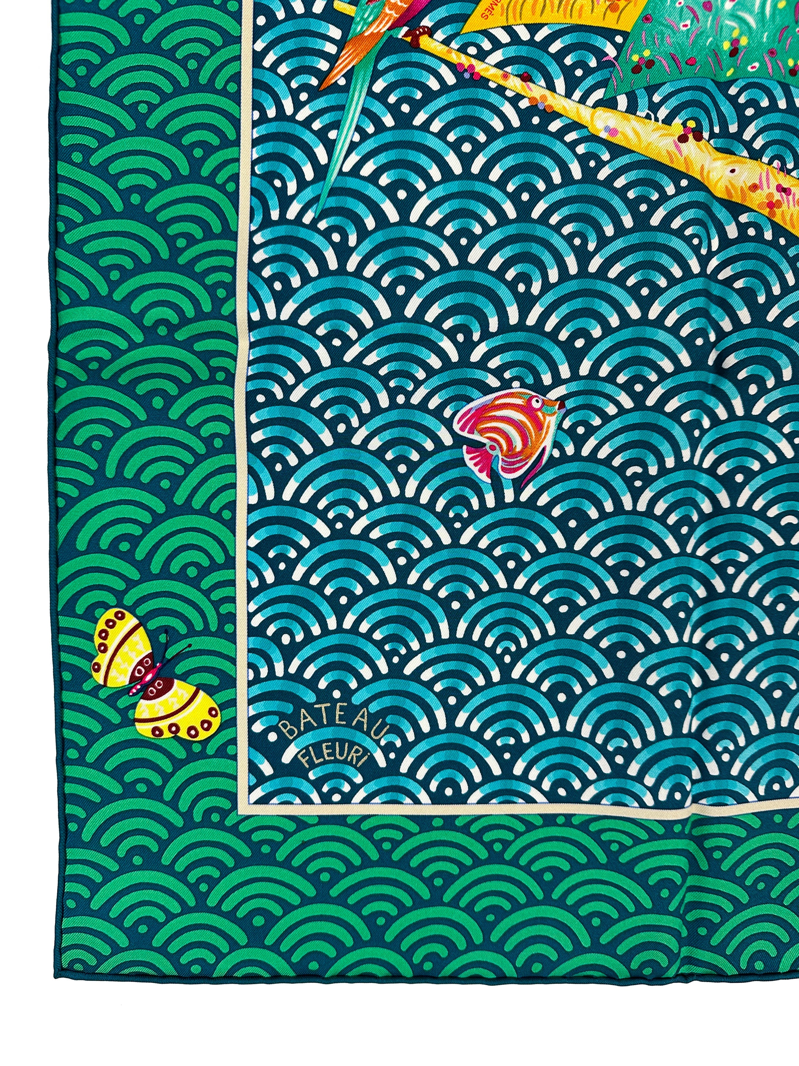 Hermès Bateau Fleuri 90