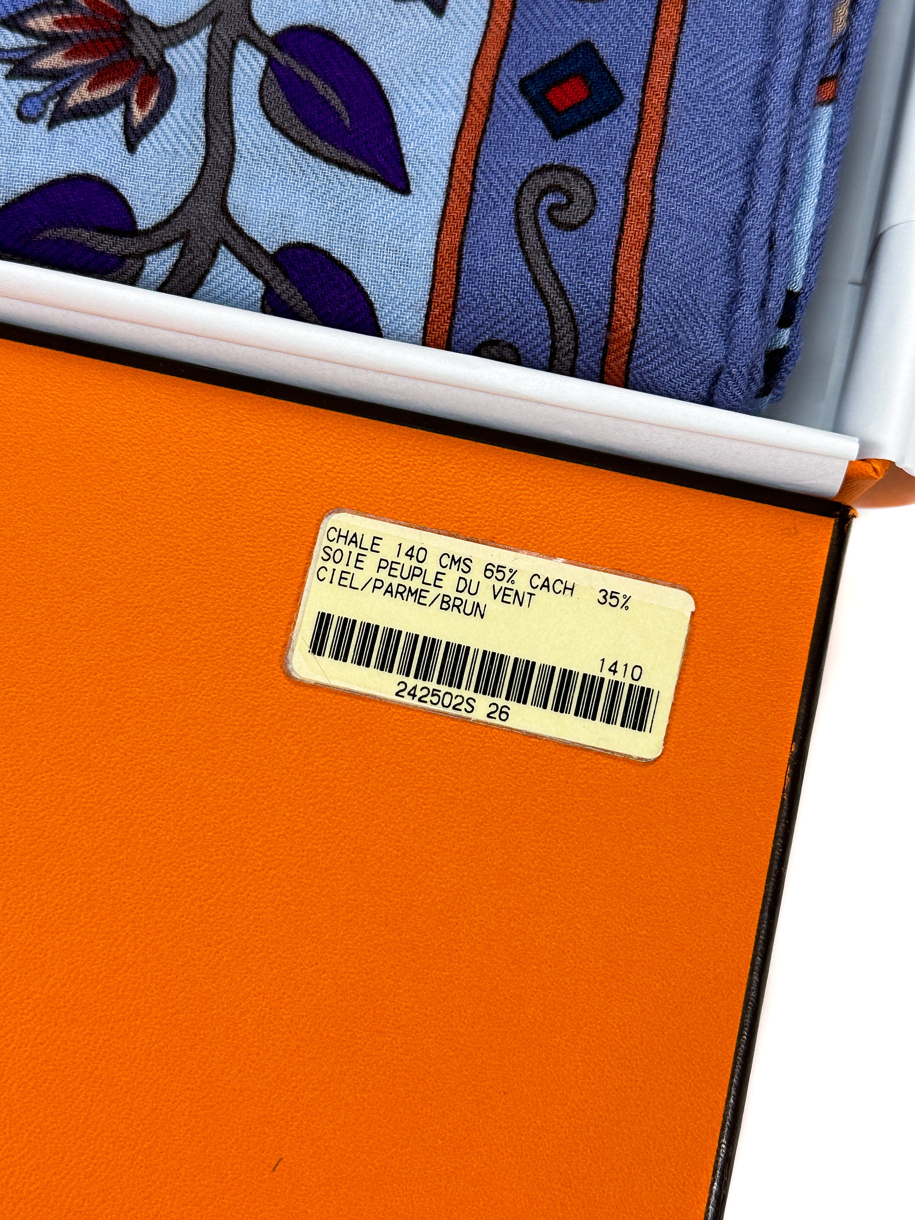 Hermès Peuple Du Vent Cashmere Silk 140
