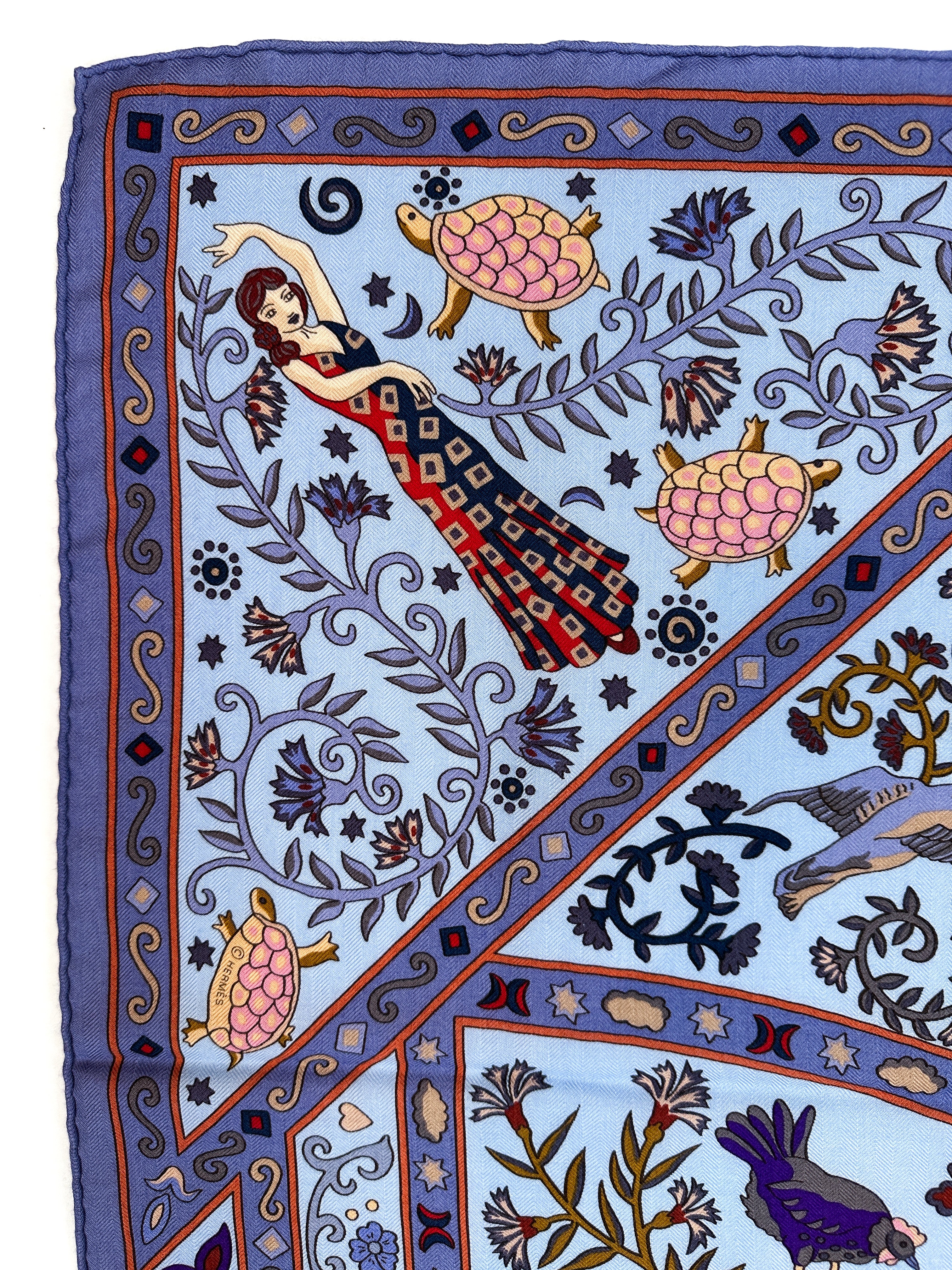Hermès Peuple Du Vent Cashmere Silk 140