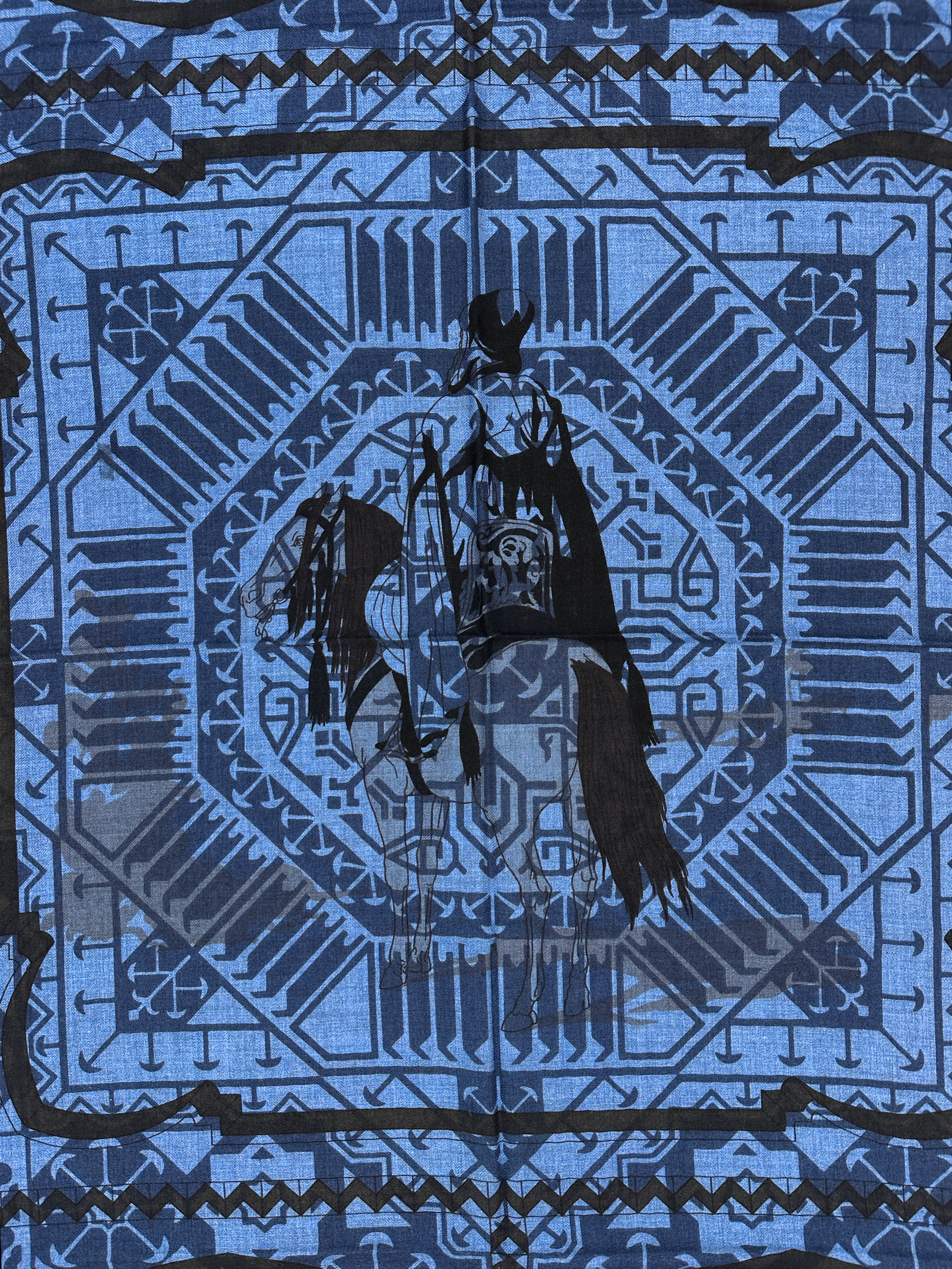 Hermès Imprimeur Fou Charabia Cashmere Silk 140