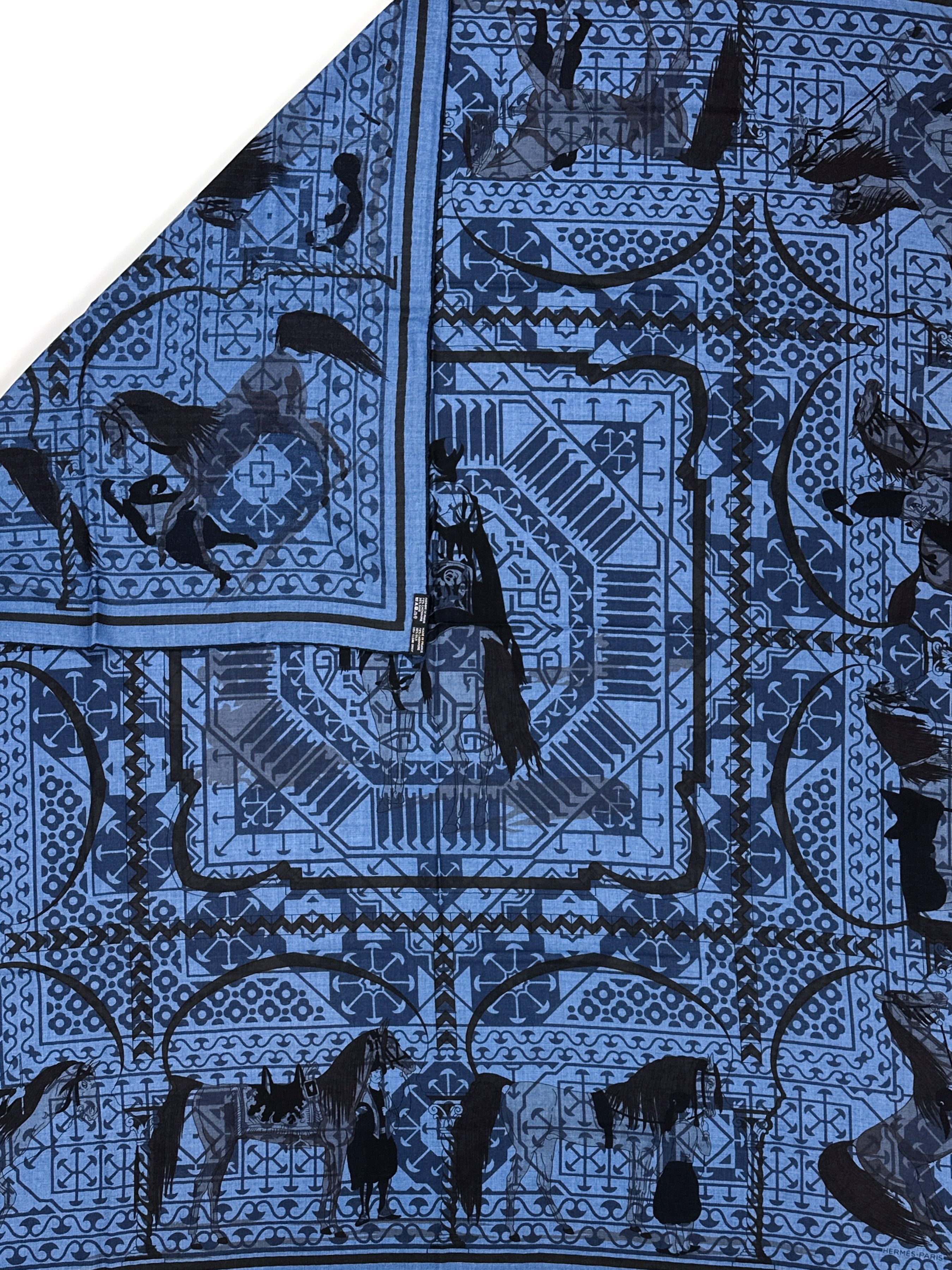 Hermès Imprimeur Fou Charabia Cashmere Silk 140