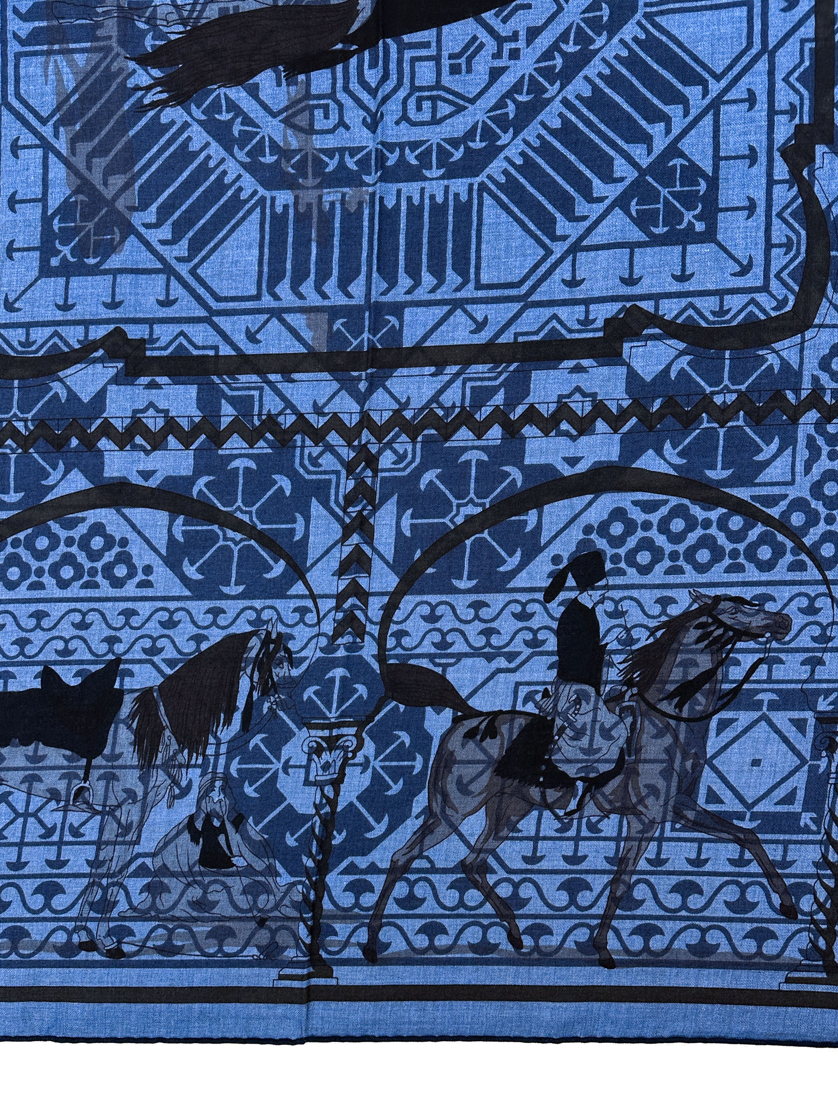 Hermès Imprimeur Fou Charabia Cashmere Silk 140