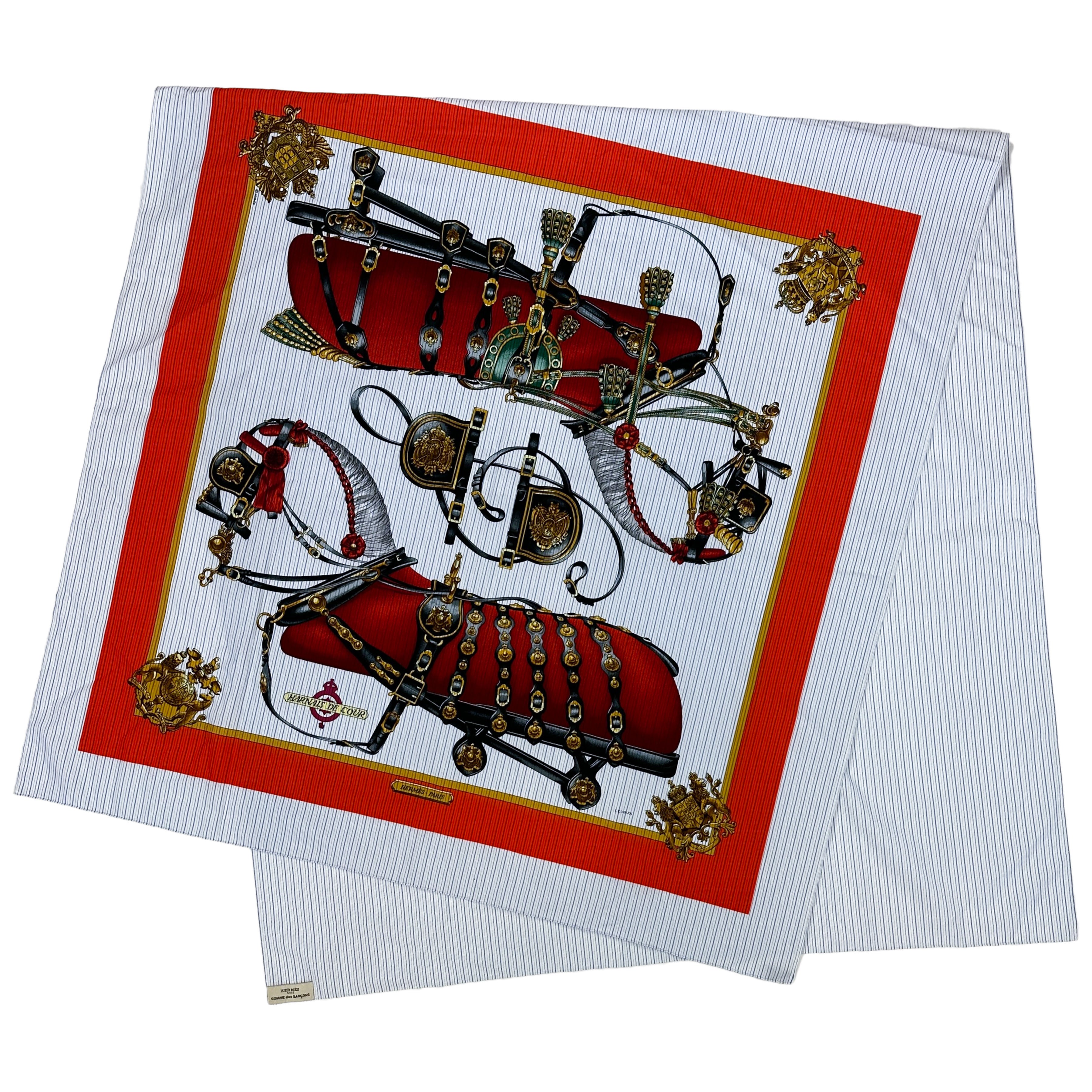 Hermès x Comme des Garçons Harnais de Coeur Shawl