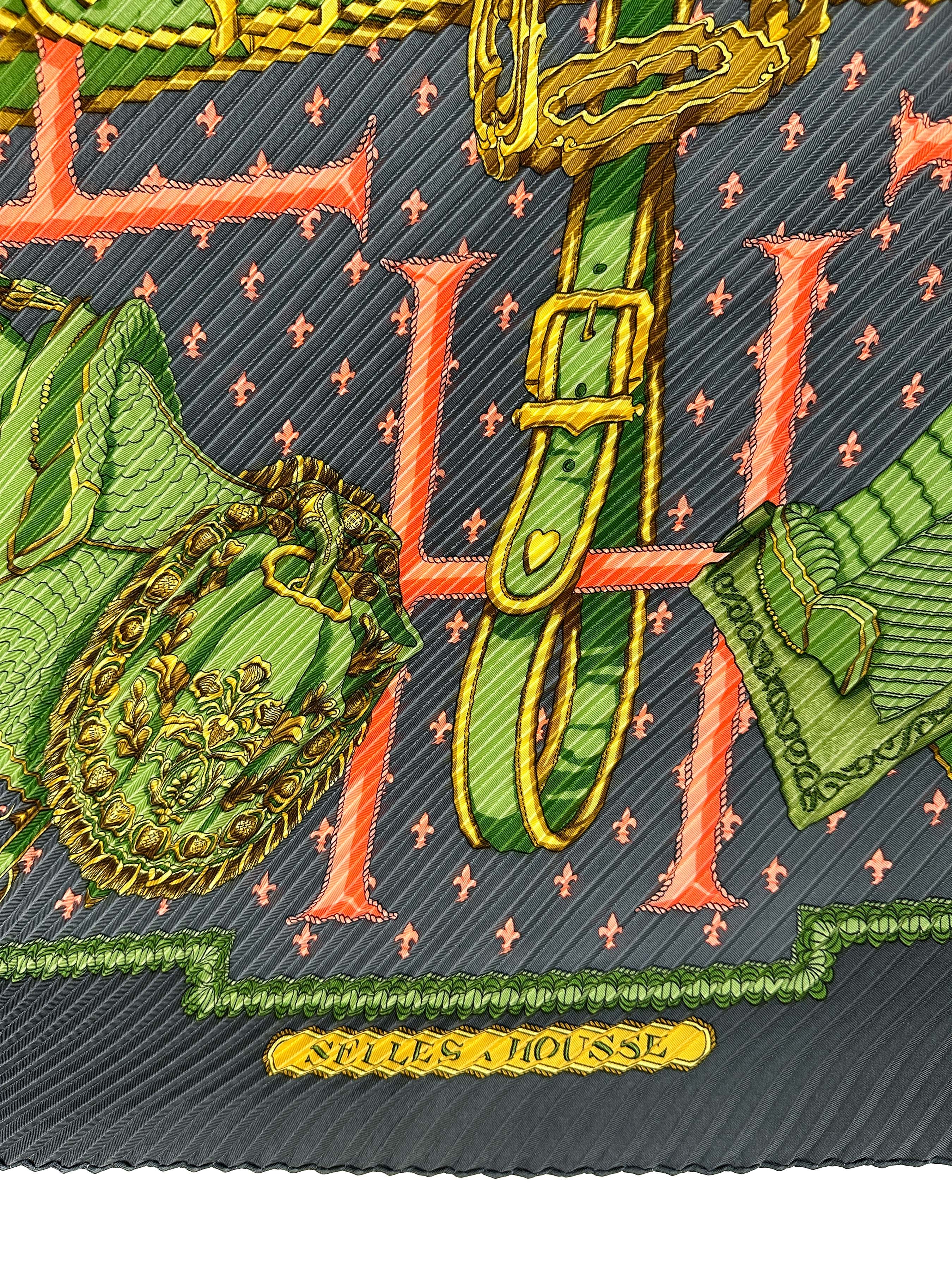 Hermès Selles a Housse Plissé 90