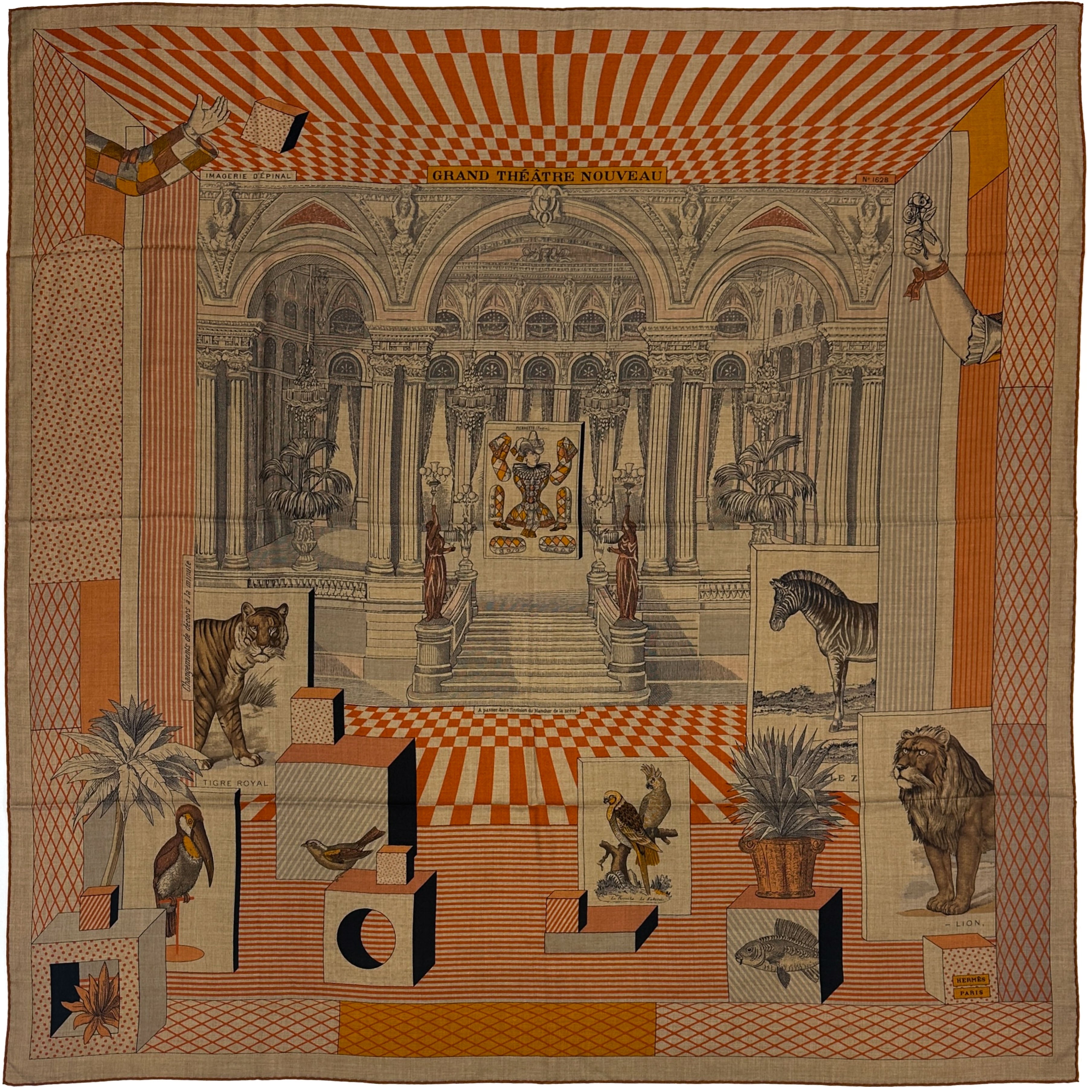 Hermès Grand Théâtre Nouveau Cashmere Silk 140