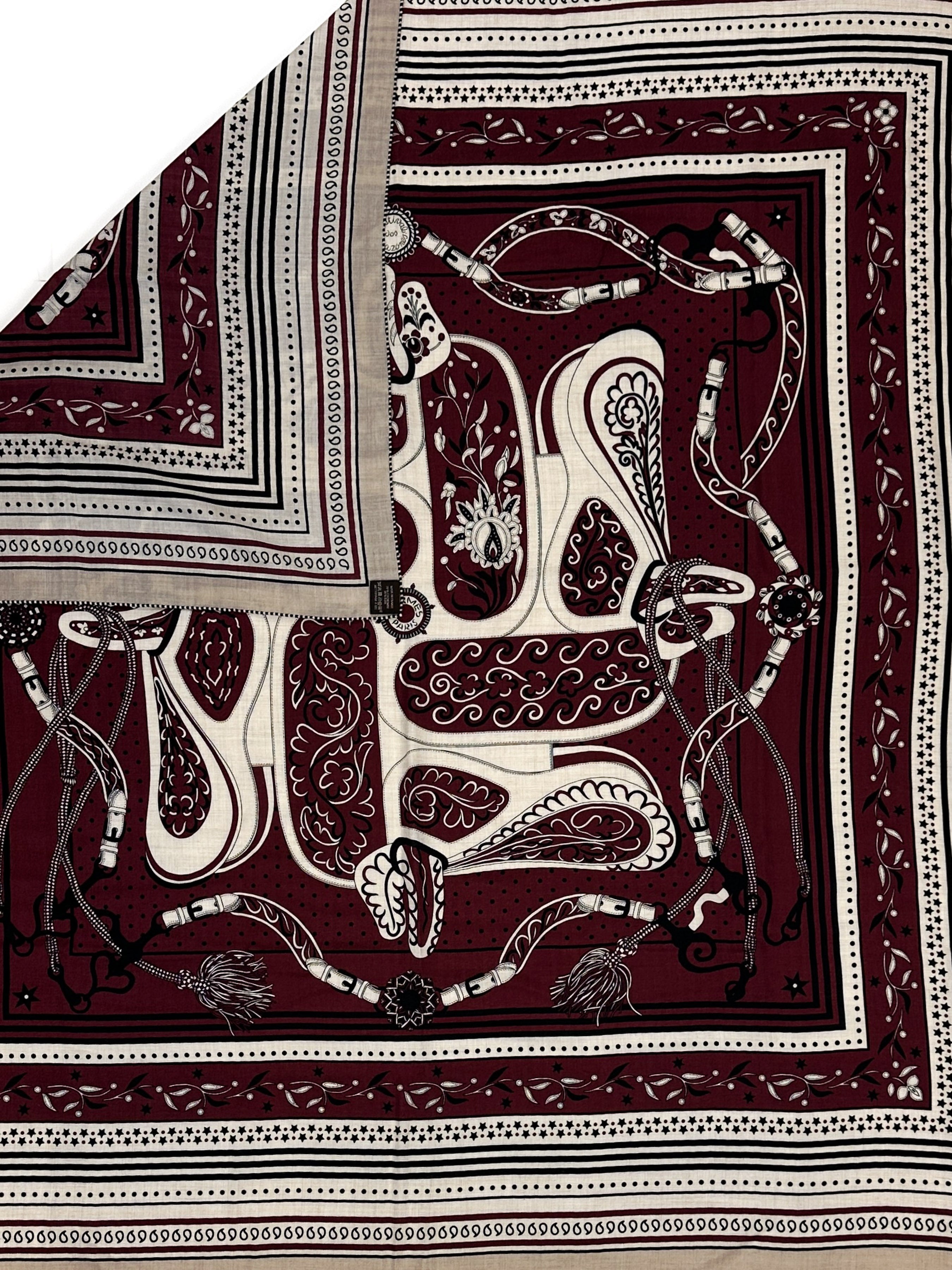 Hermès Festival des Amazones Bandana Cashmere Silk 140