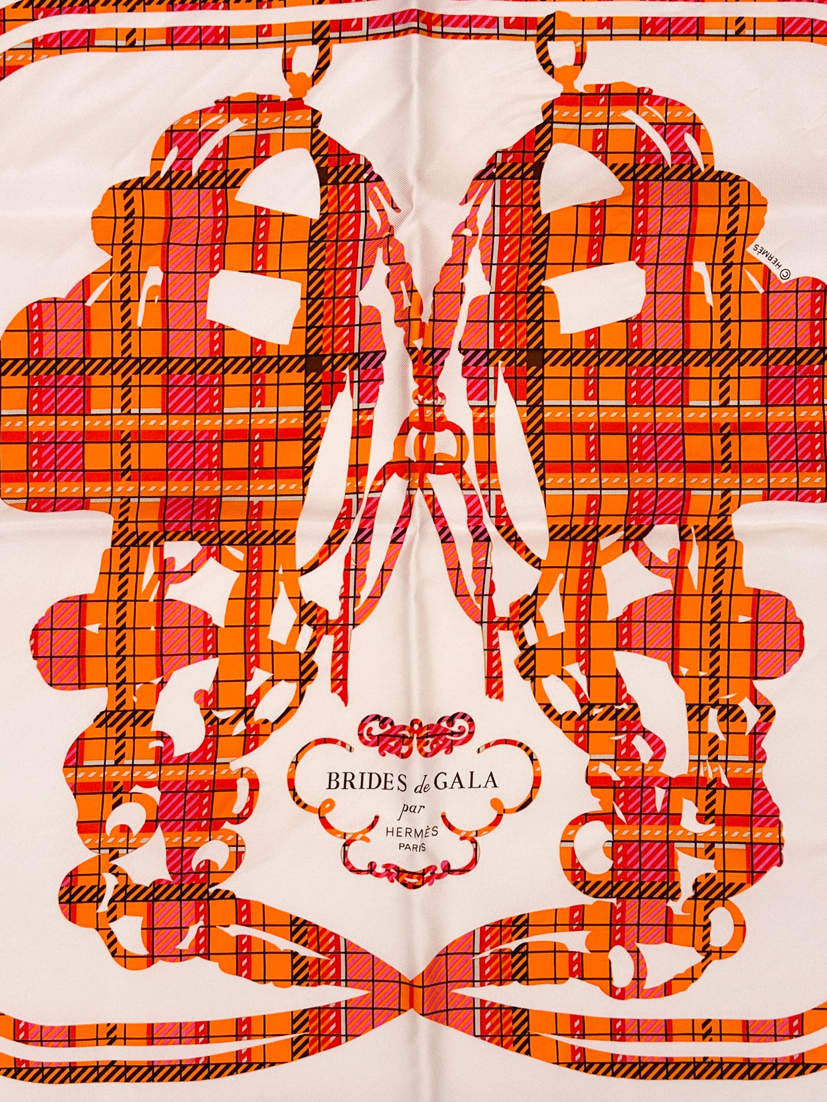 Hermès  Brides de Gala Tartan 45
