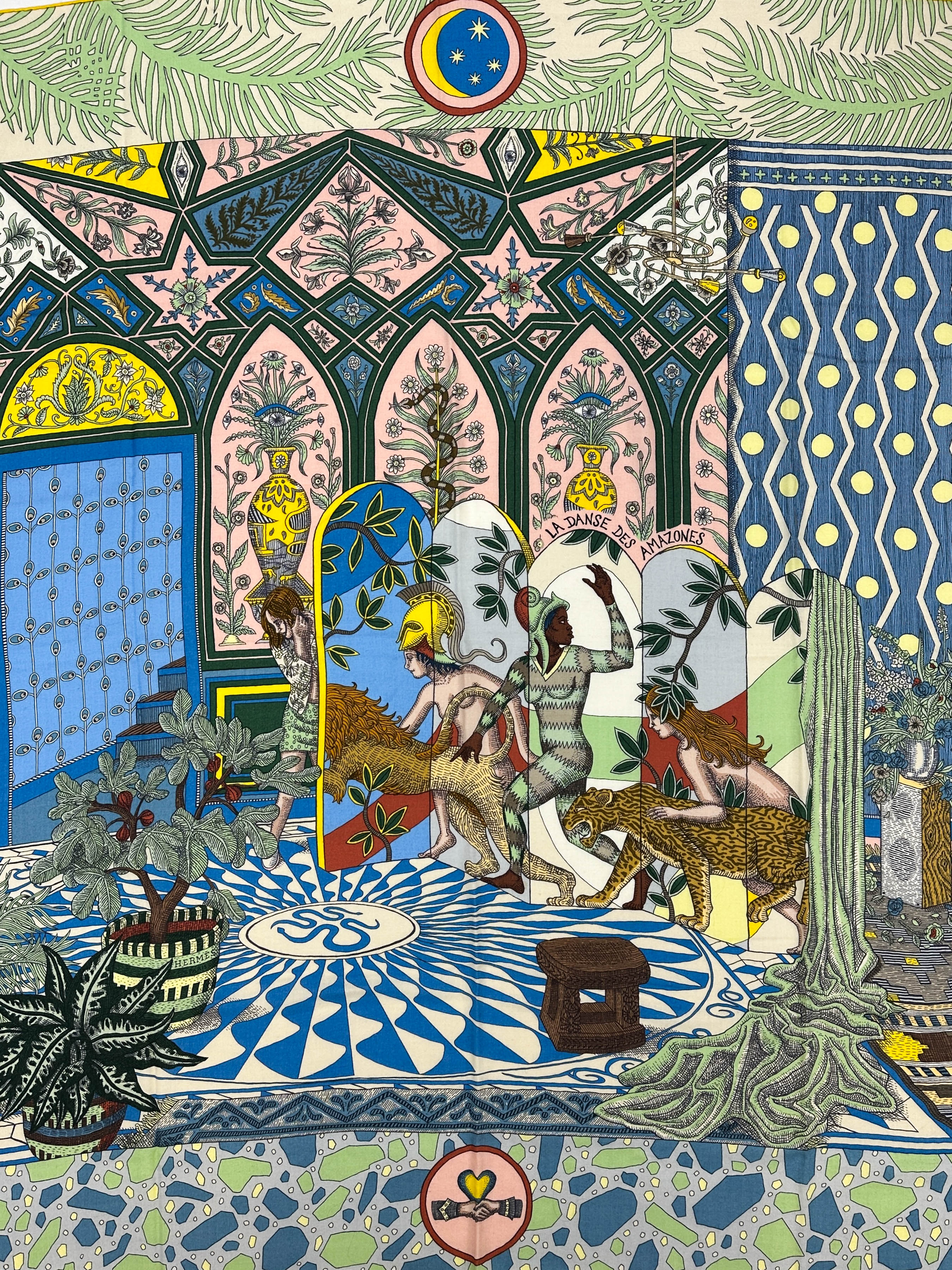 Hermès La Danse des Amazones Cashmere Silk 140