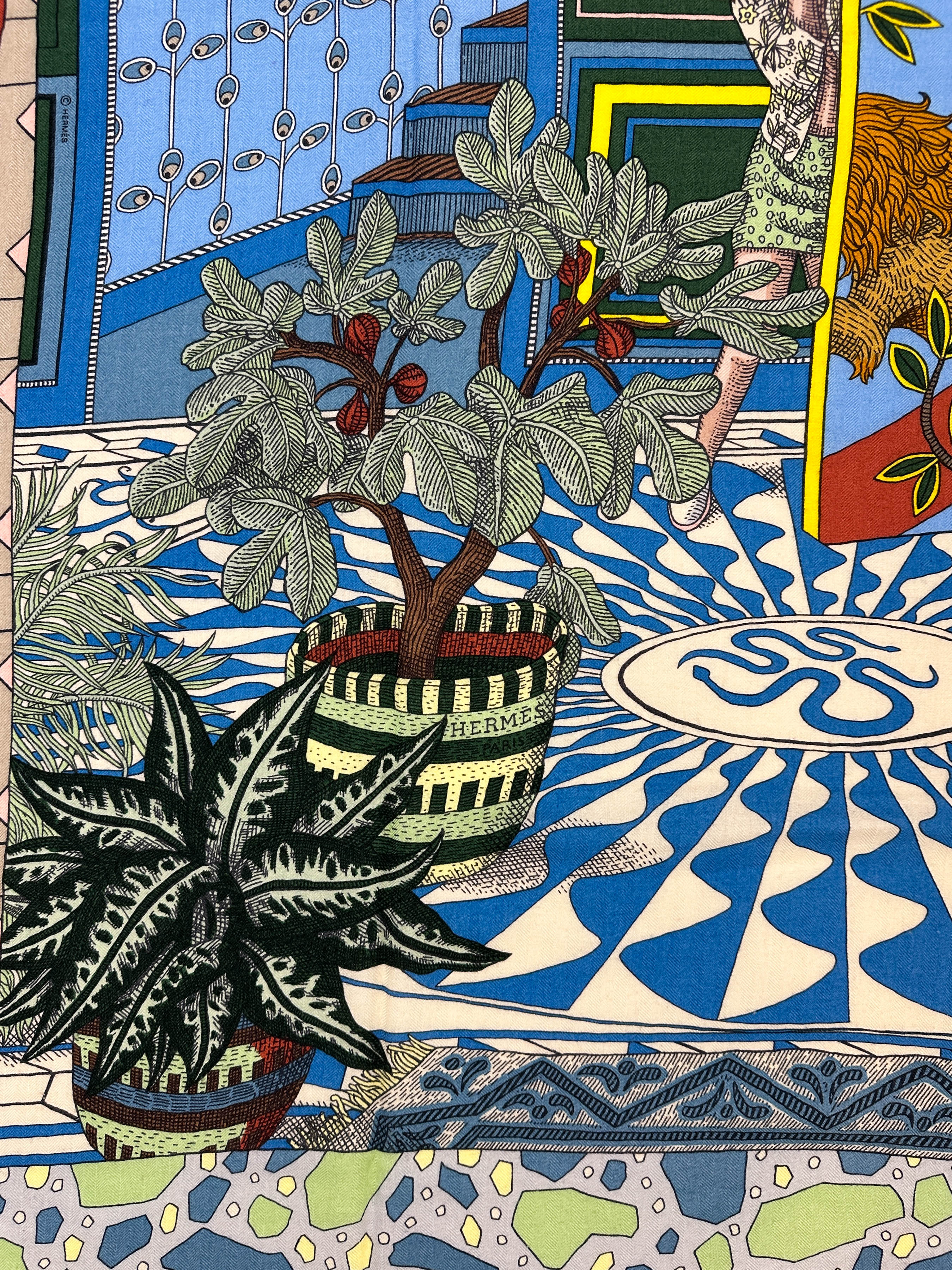 Hermès La Danse des Amazones Cashmere Silk 140