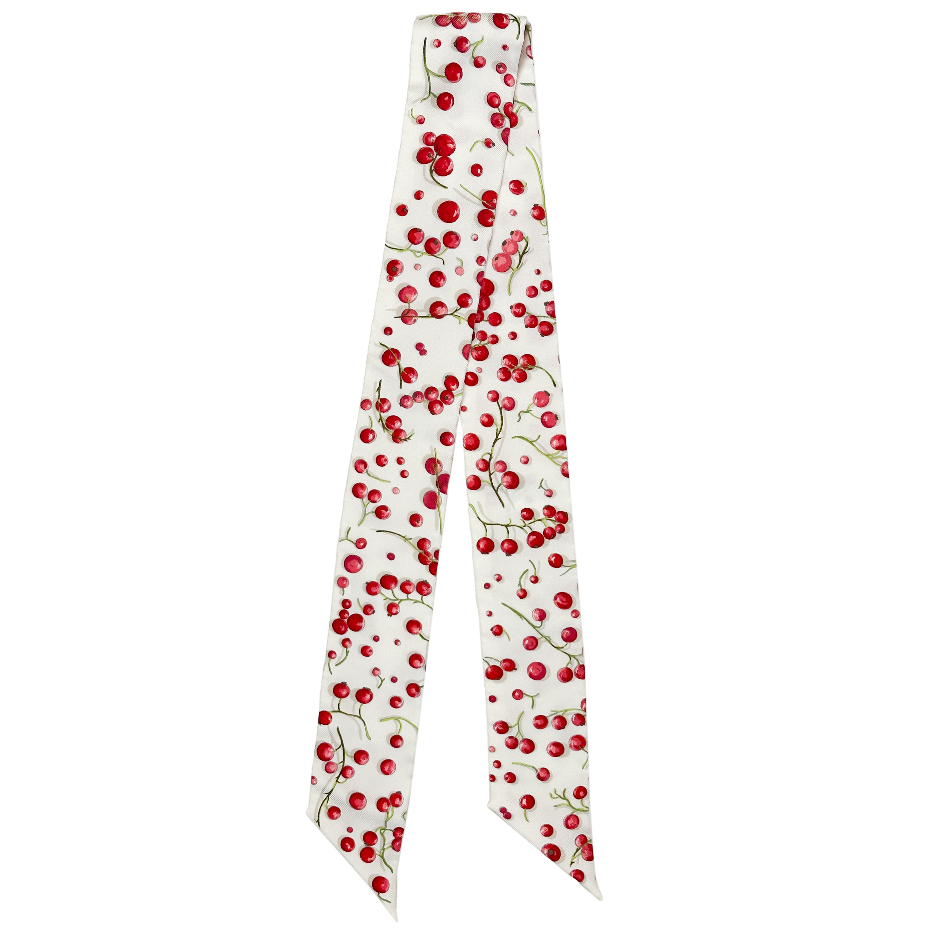 Hermès Red Berries Twilly