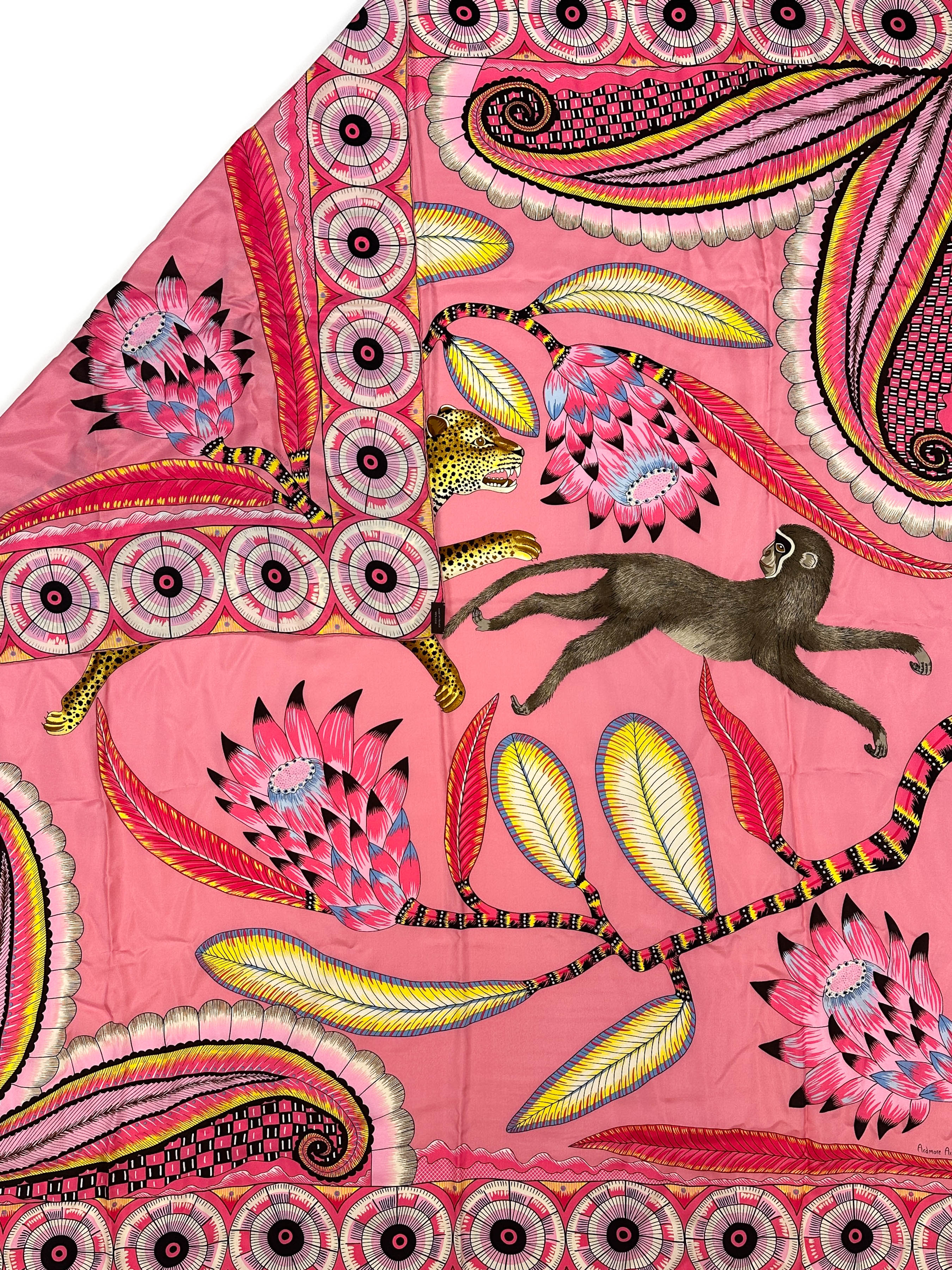 HERMESカレジェアン　THE SAVANA DANCE クリーニング済み Hermes Cashmere 140 GM The Savana Dance Shawl Scarf Wrap Poncho