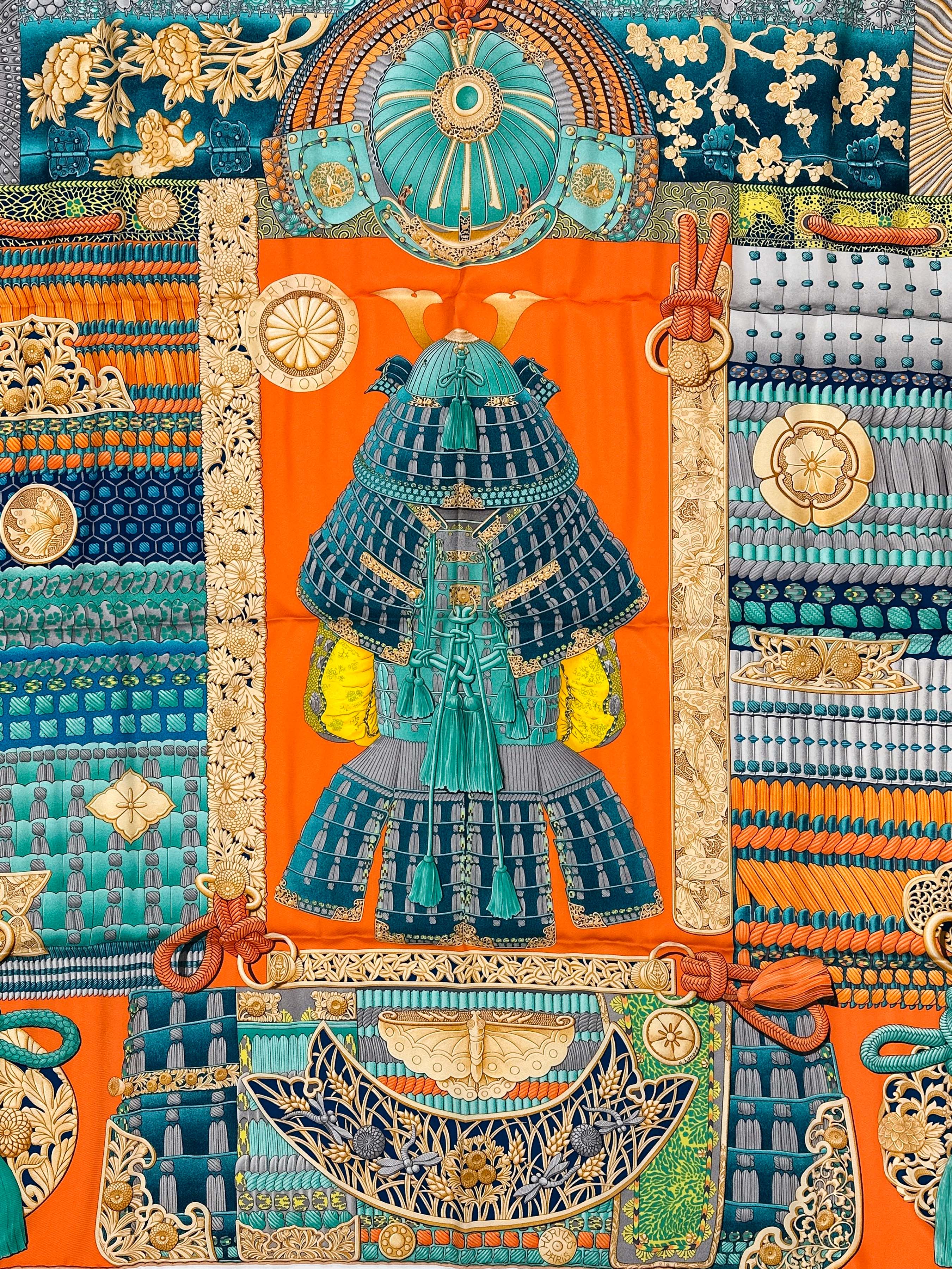 希少★エルメス ラムスエード ジレ LES PARURES DU VENT 38 Hermès Parures de Samourais 90