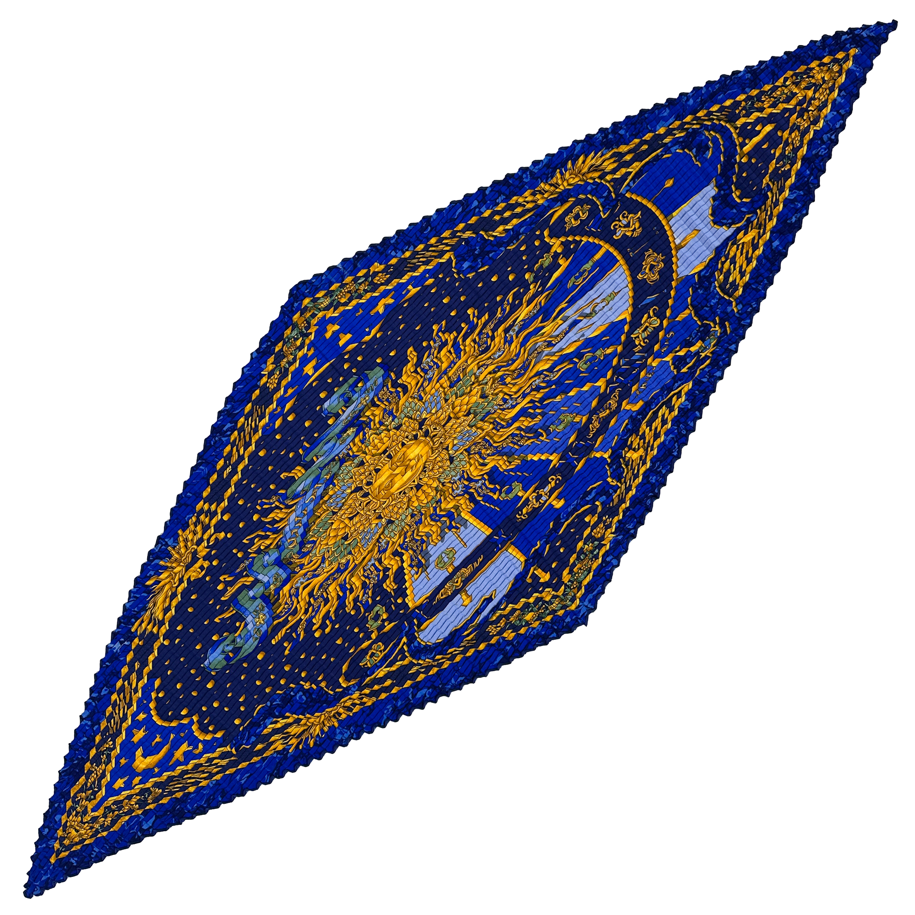 Hermès Gloria Soli Mosaic Plissé 90