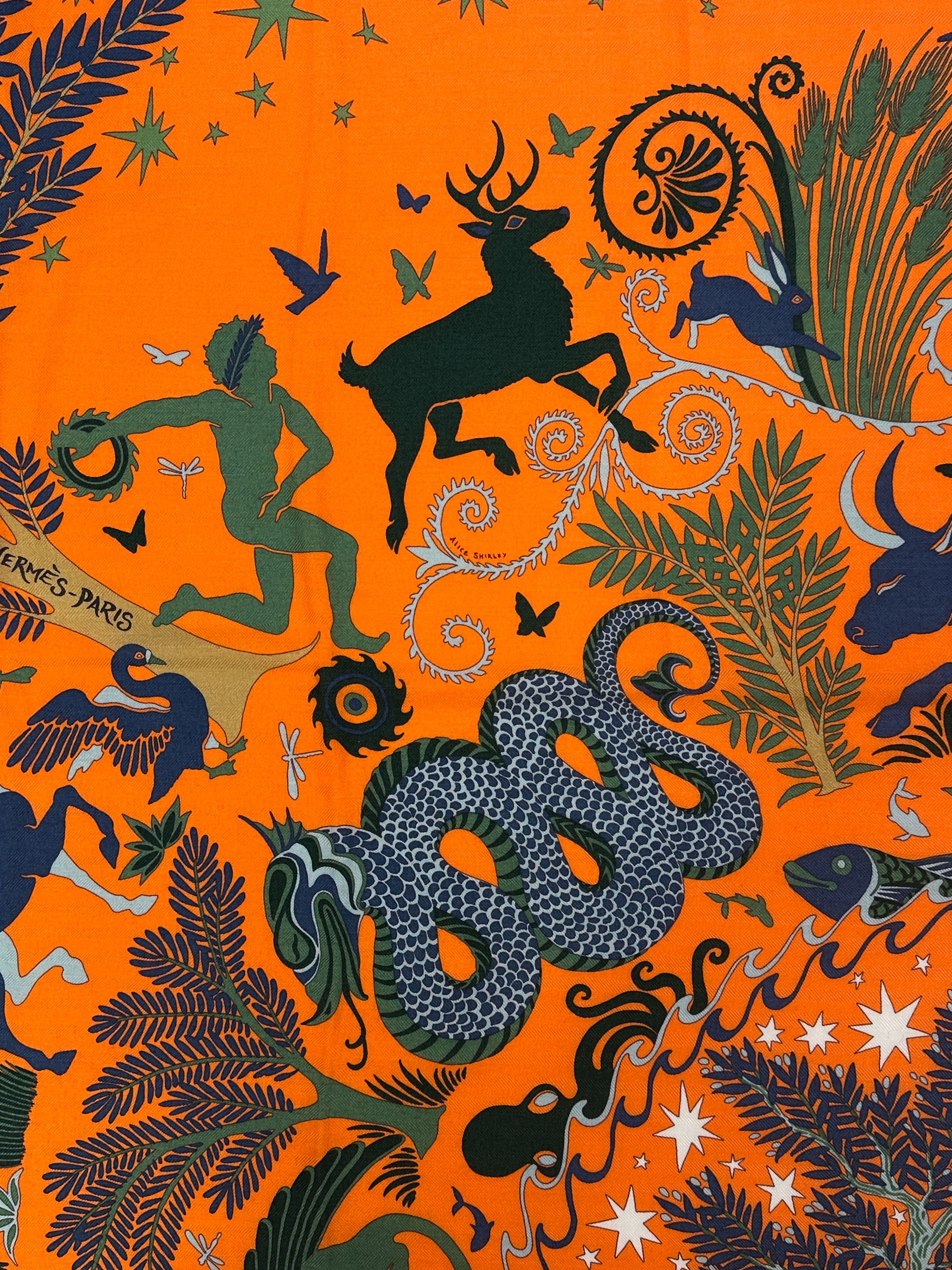 Hermès Sous le Charme d'Orphée Cashmere Silk 140