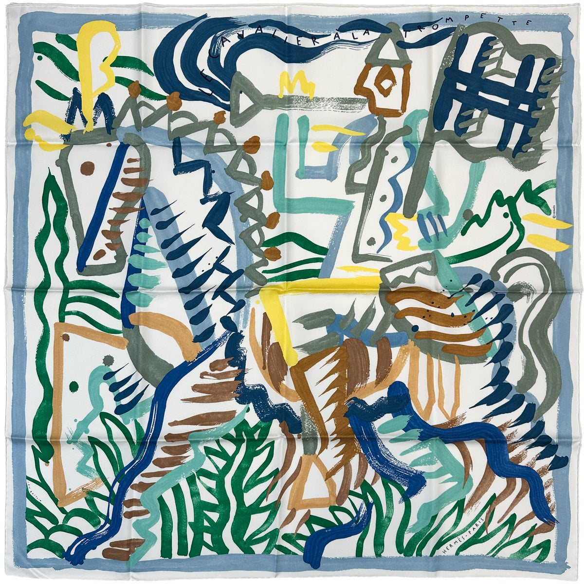 Hermès Le Cavalier a la Trompette 90