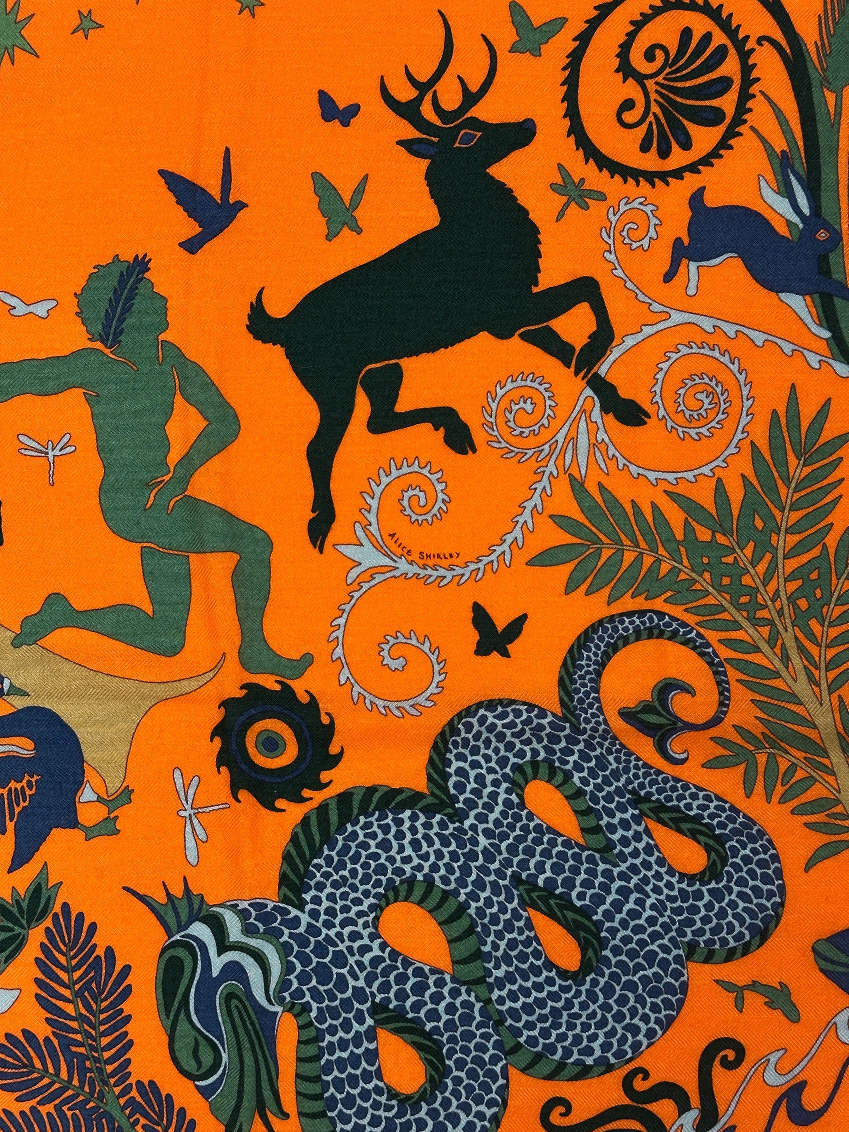 Hermès Sous le Charme d'Orphée Cashmere Silk 140