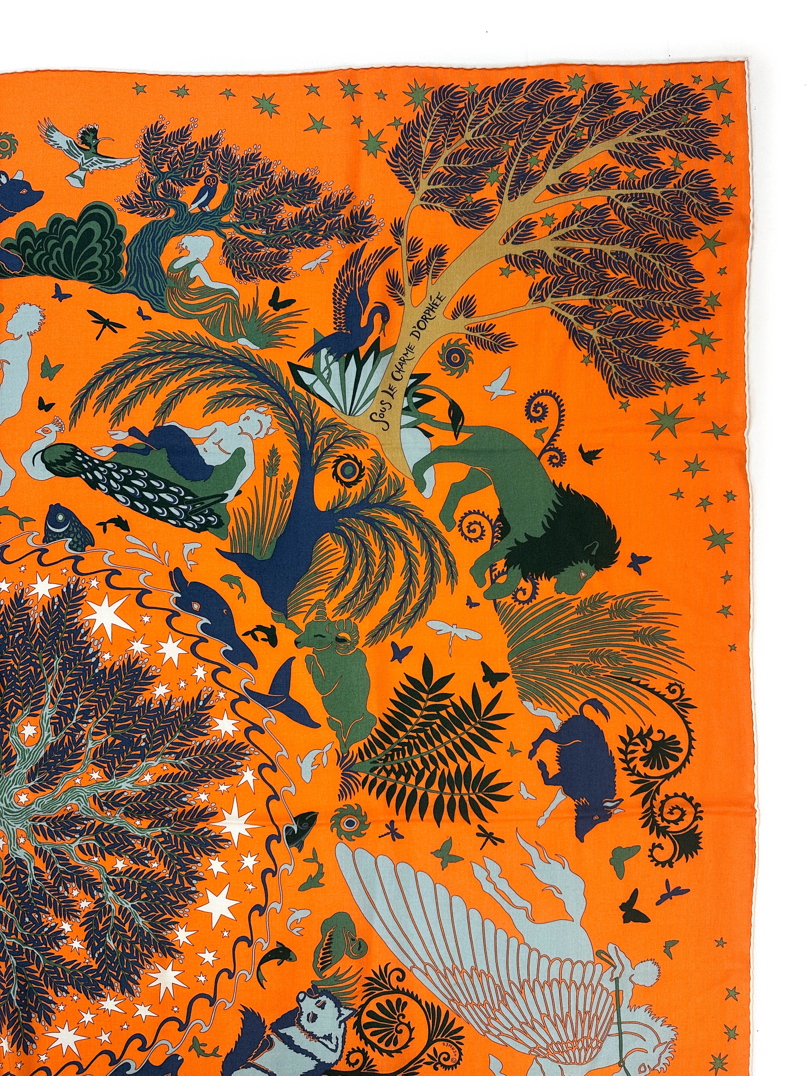 Hermès Sous le Charme d'Orphée Cashmere Silk 140