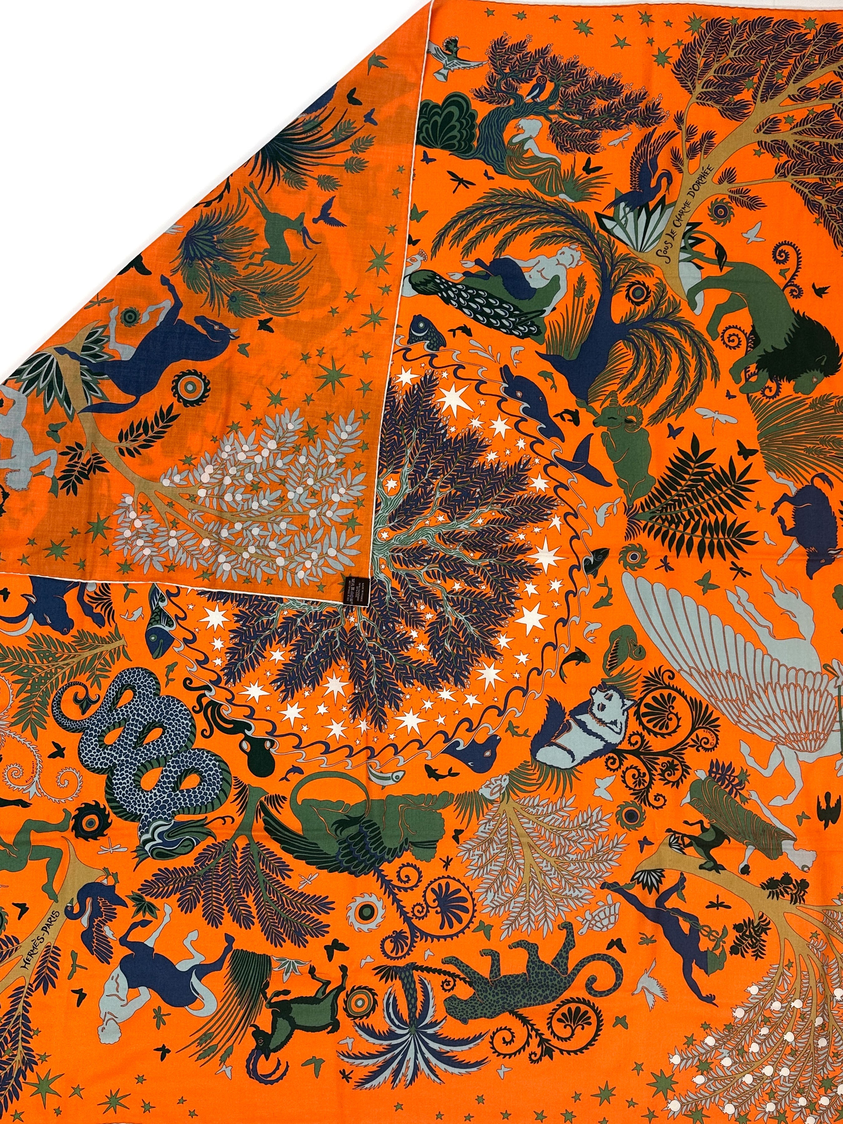 Hermès Sous le Charme d'Orphée Cashmere Silk 140