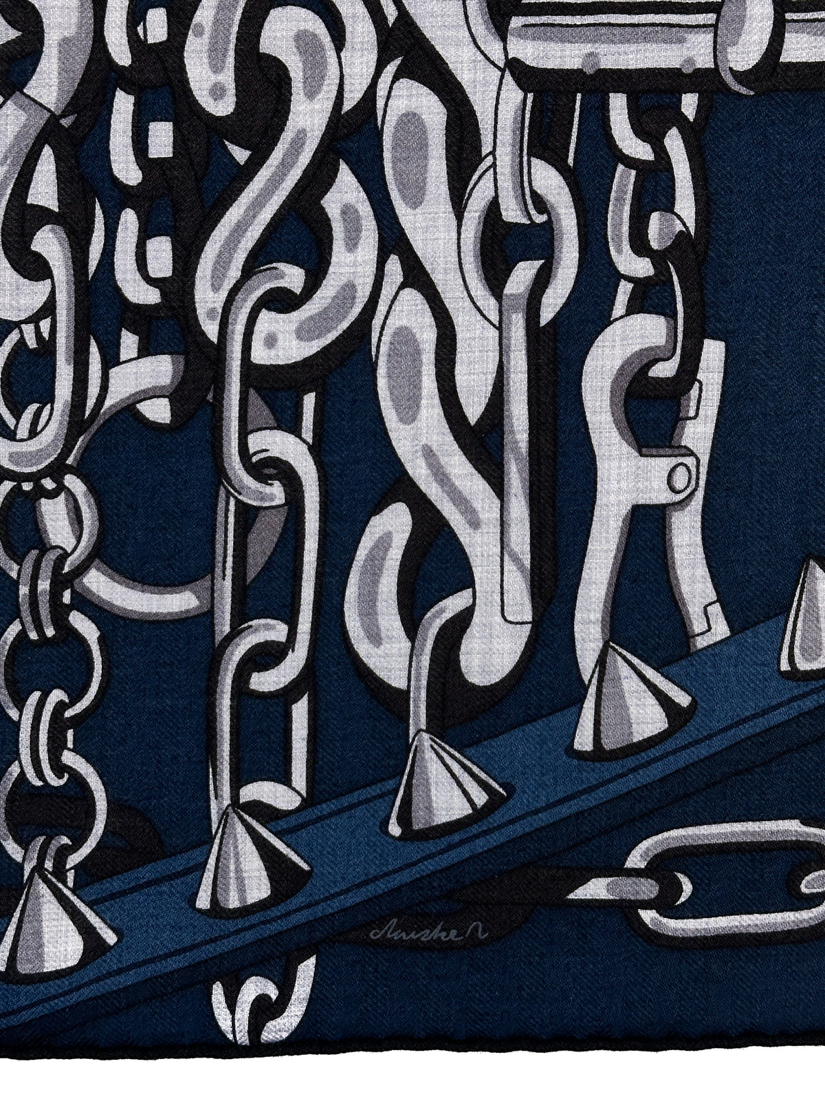 Hermès Cheval Heavy Metal Cashmere Silk 100
